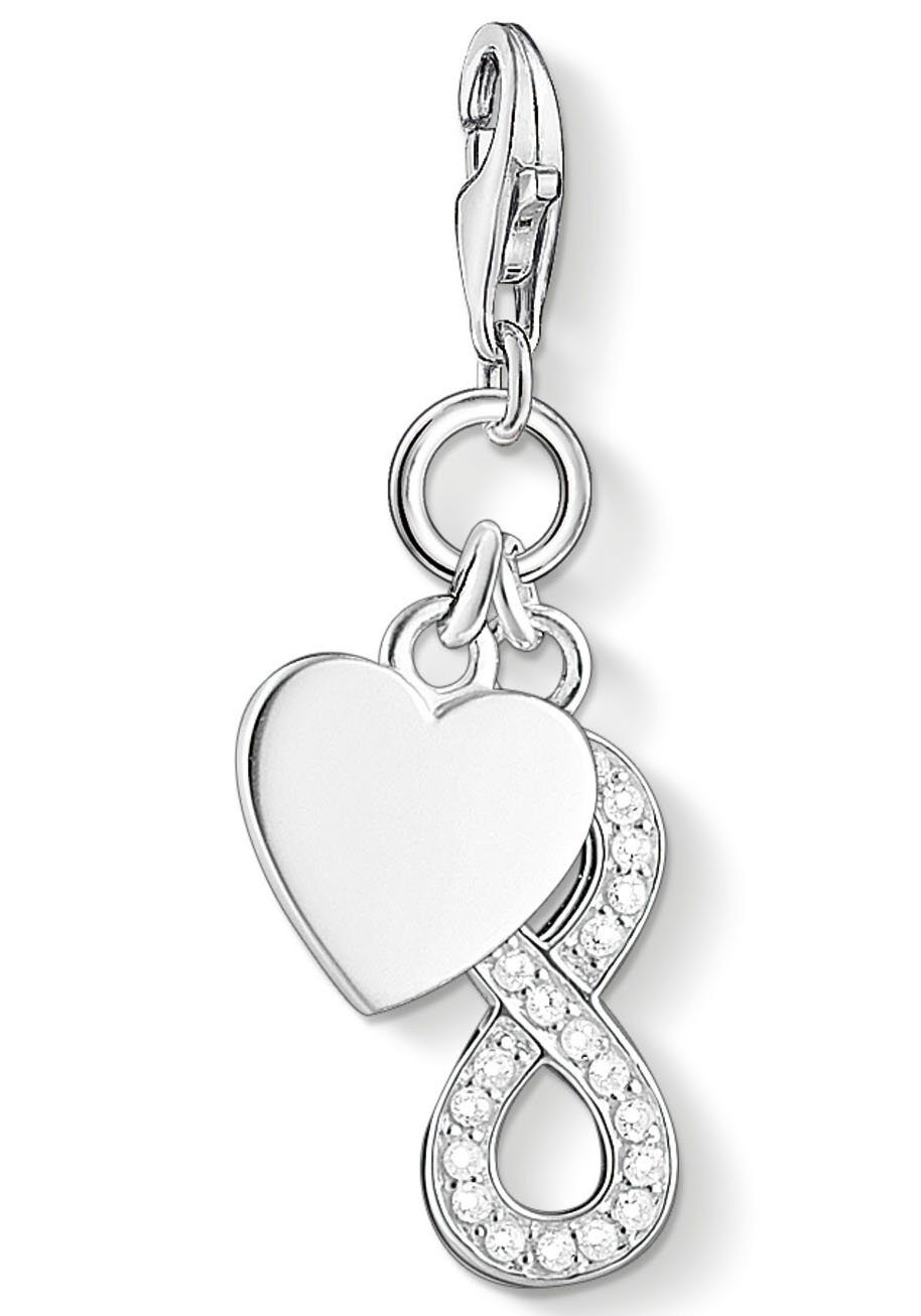 THOMAS SABO Charm-Einhänger Herz mit Infinity, mit Zirkonia (synth)
