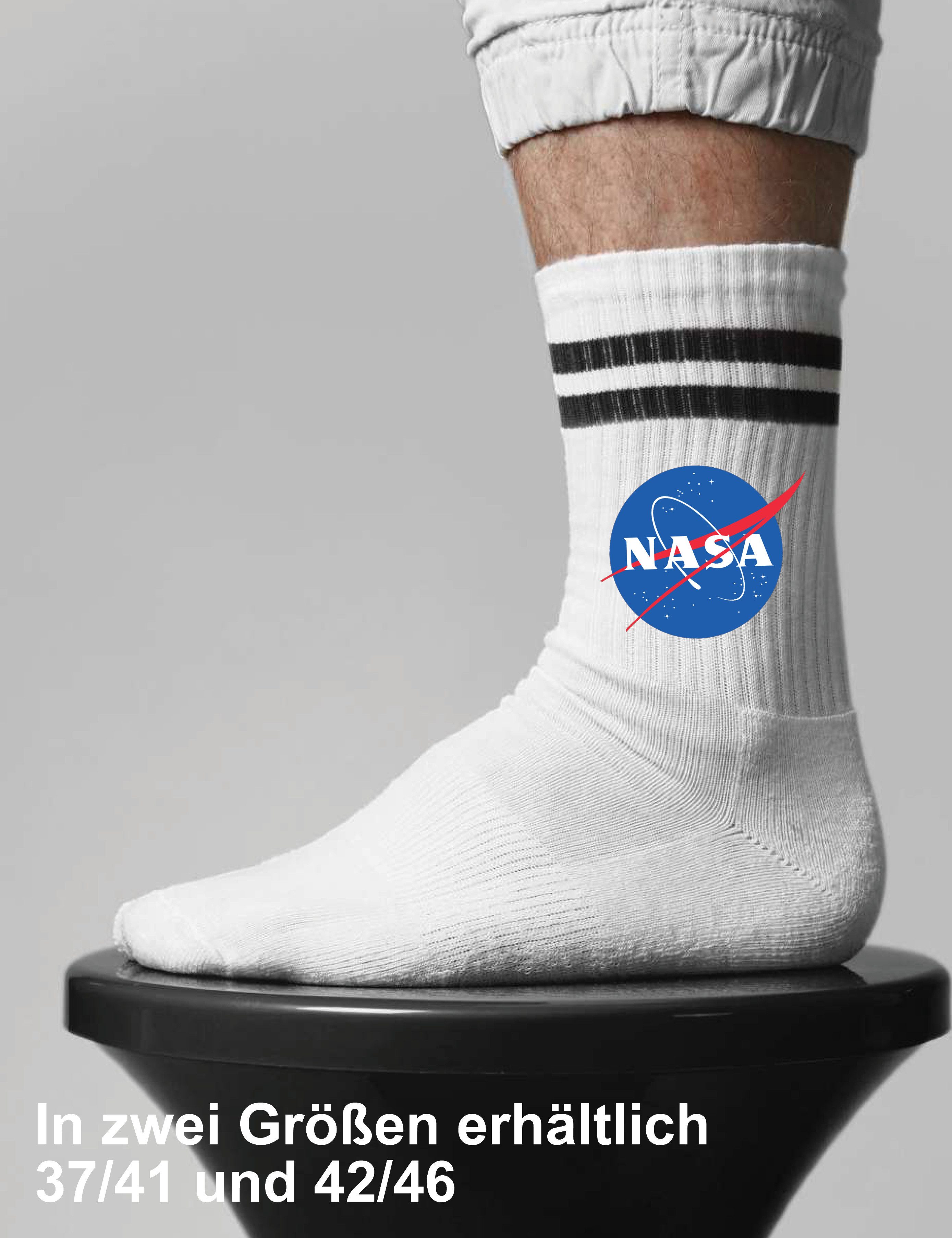 Youth Designz Tennissocken Unisex Socken "Nasa Logo" Aufdruck lustig Geschenk Statement mit verstärkter Verse und Zehenbereich