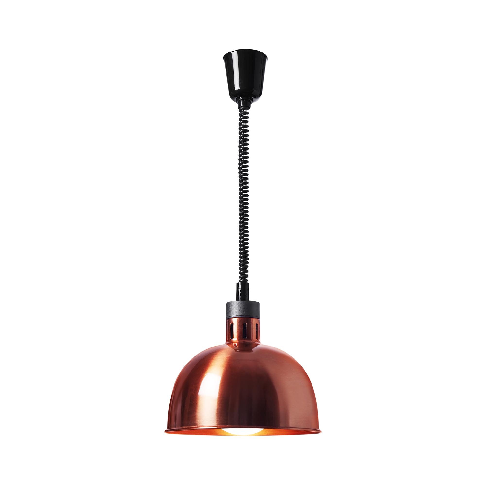 Royal Catering Speisenwärmer Gastro Wärmelampe kupfern höhenverstellbar Ø 29 x 29 cm Wärmestrahler
