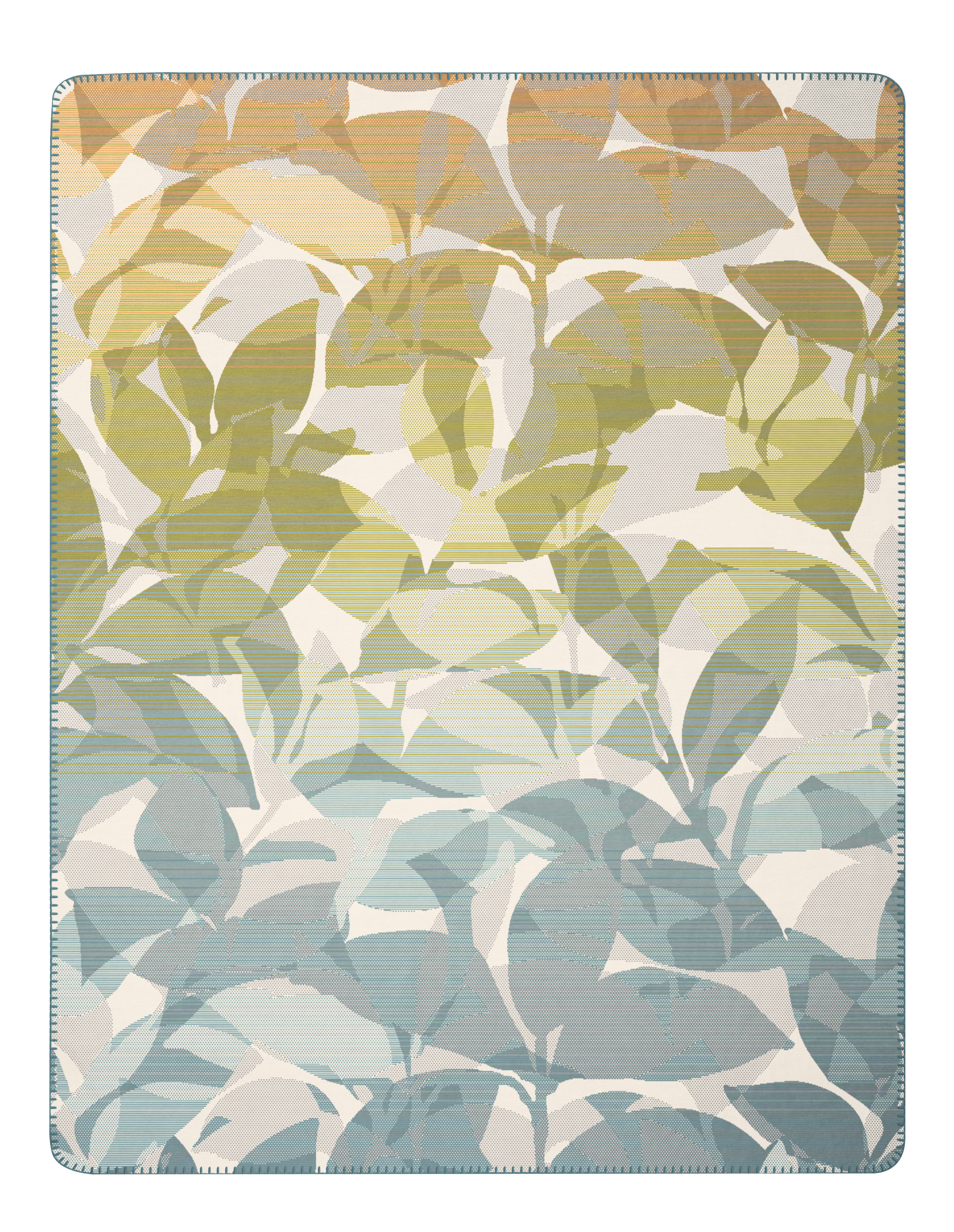 Wohndecke Wohndecke Horizon Flora, Biederlack, florales Design mit Zierstich