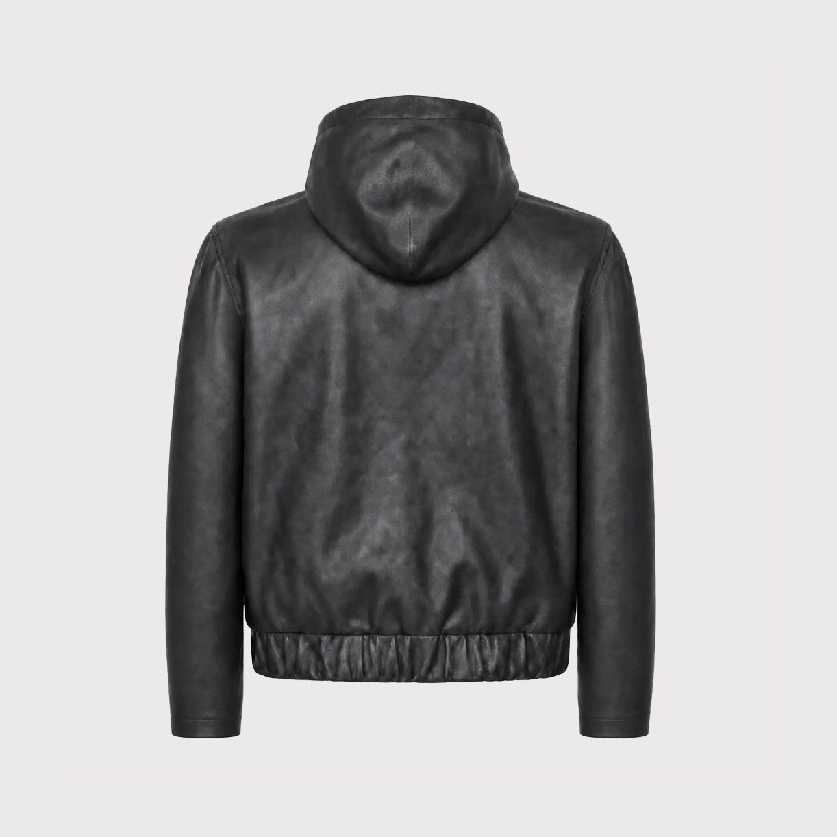 ENVYME Lederjacke Kapuze Echtleder 100% Lammleder Herren
