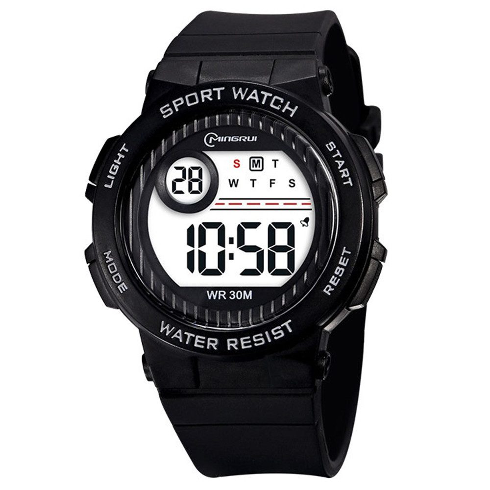 K&L Wall Art Digitaluhr Digital Armbanduhr für Jugendliche Jungen Mädchen Silikonuhr, Licht, Wecker, Wochentag, Stoppuhr, Silikonarmband, 3ATM