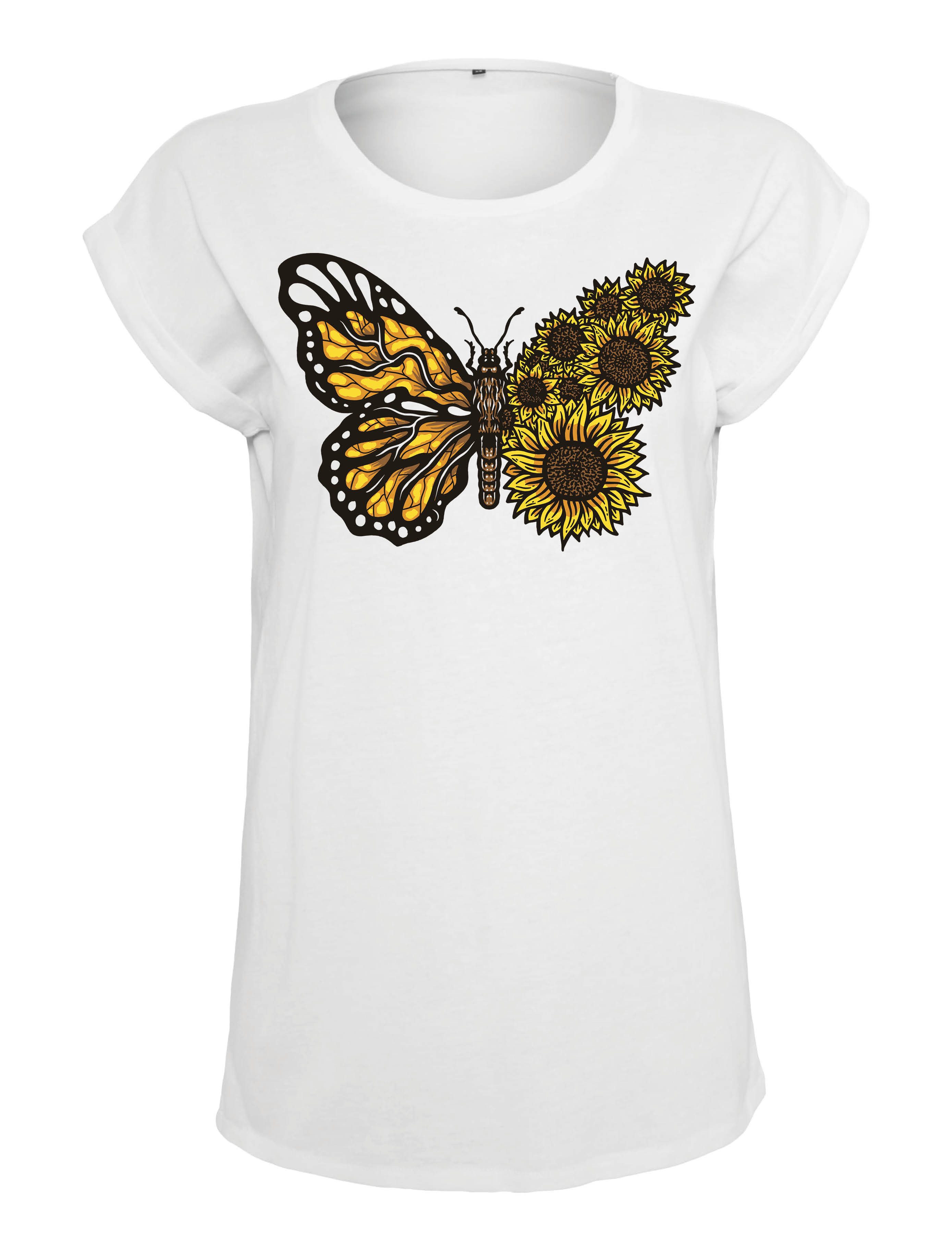 Youth Designz Print-Shirt "Sunflower Schmetterling" Damen günstig online kaufen