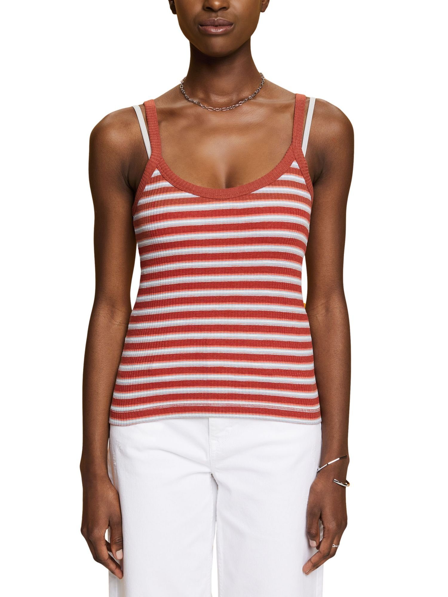 (1-tlg) mit Tanktop T-Shirt Esprit Streifen Geripptes