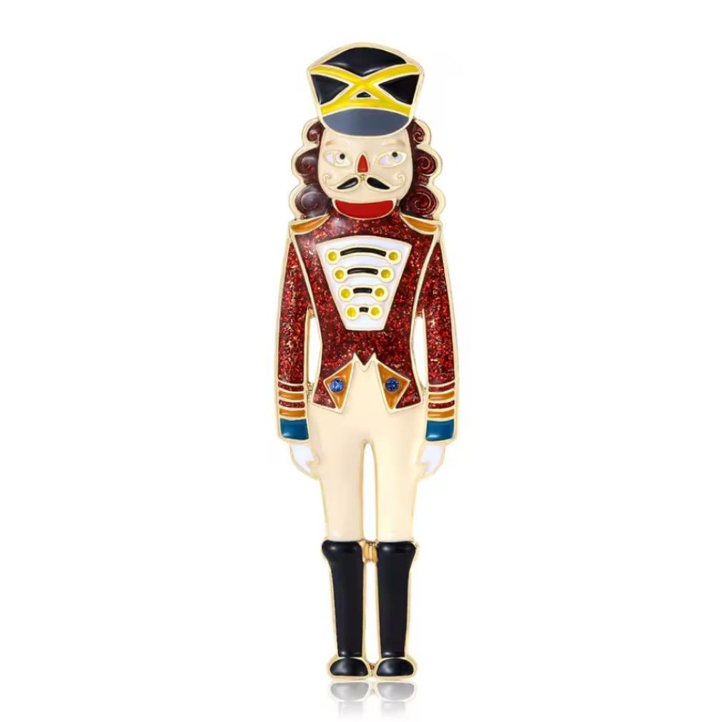 Dark-Desires Brosche Brosche zur Weihnachtszeit kleiner Nussknacker emailli günstig online kaufen