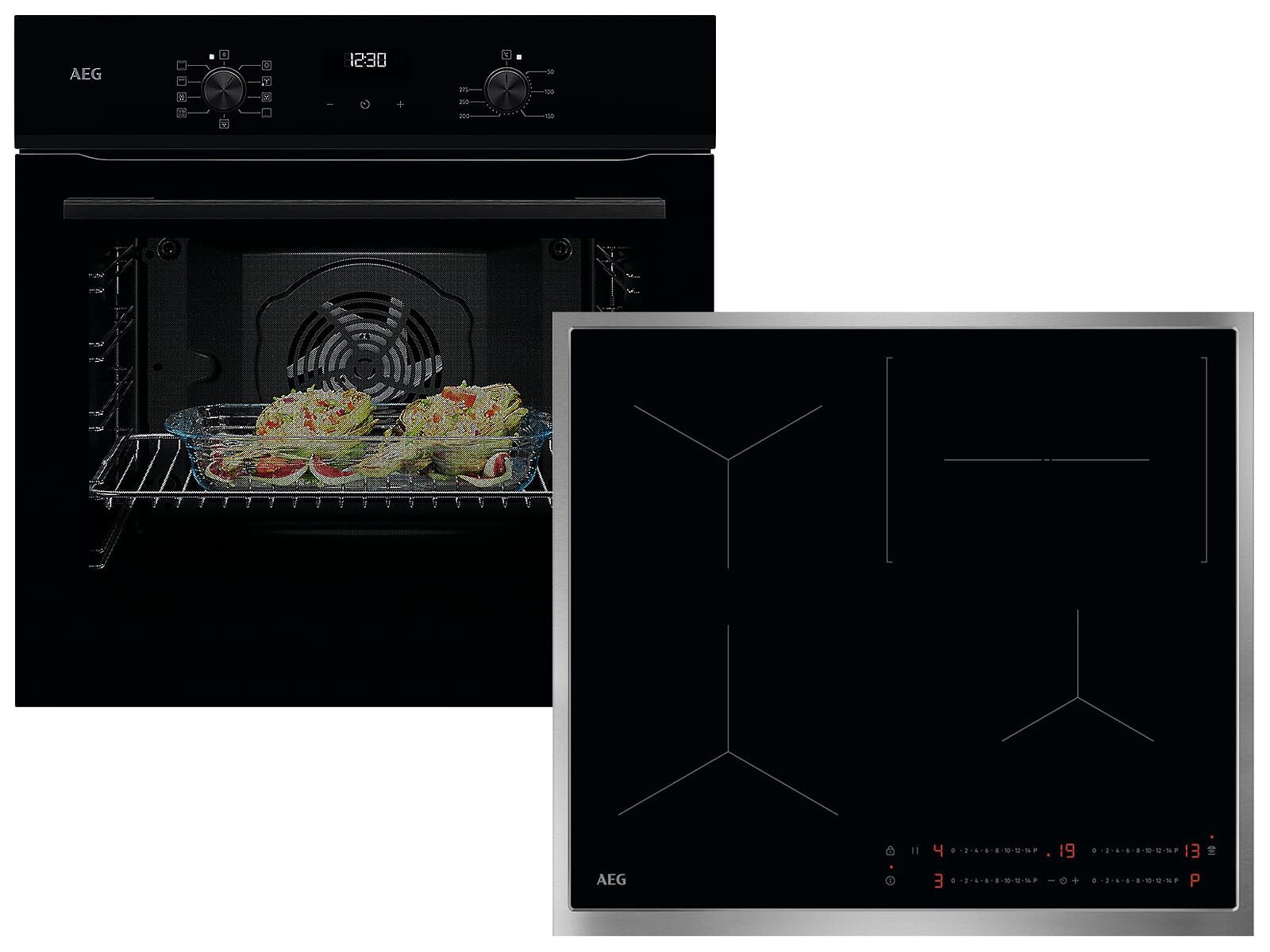 AEG Backofen-Set, Reinigung mit Wasser / Dampf, Timer