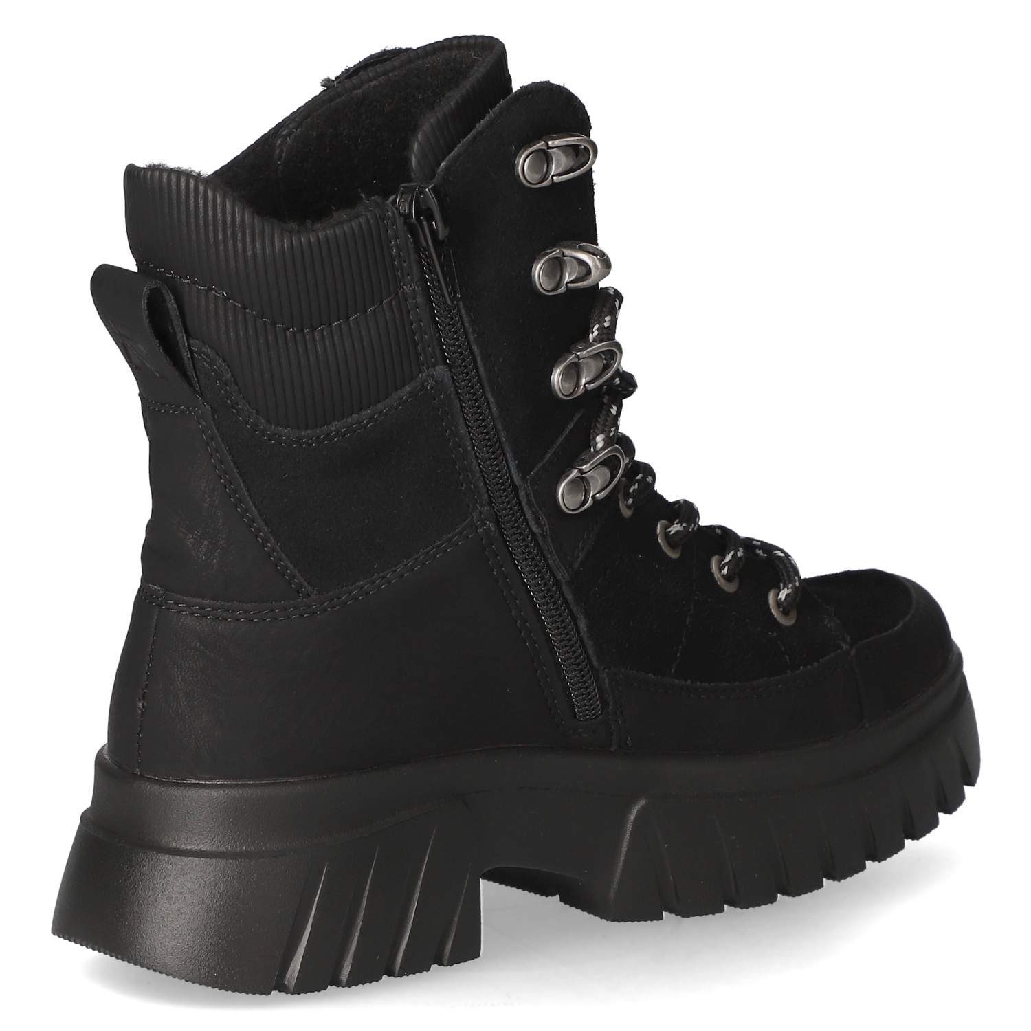 Rieker Rieker W1871-00 Damen Leder und Synthetik black Schnürstiefel