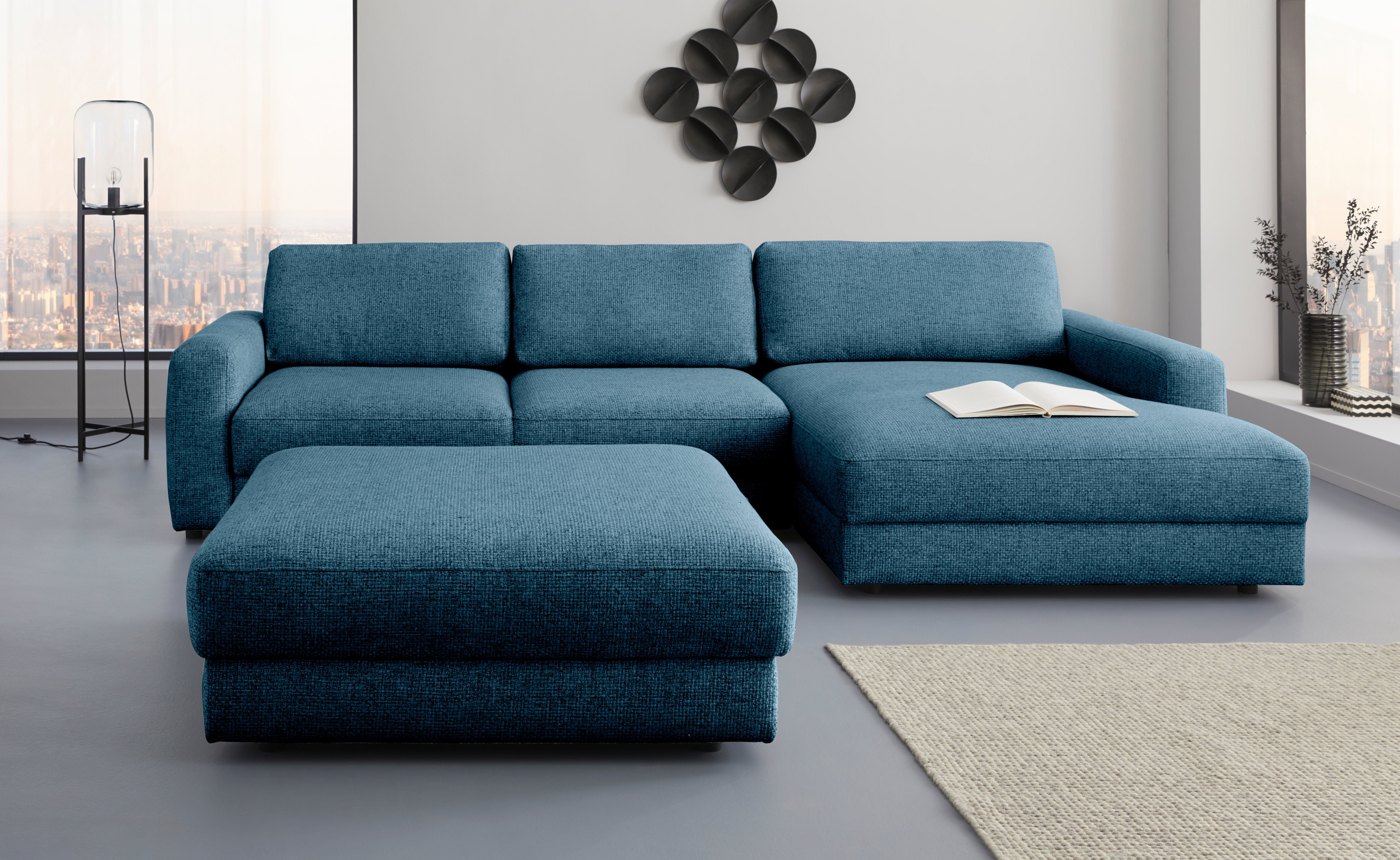 Places of Style Ecksofa Bloomfield, bequem und elegant, OTTOs Choice, Breite 303cm, L-Form, wahlweise mit Bettfunktion und Bettkasten