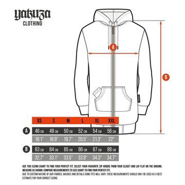 YAKUZA Kapuzensweatjacke Rose City mit lässigen, langen Schnitt