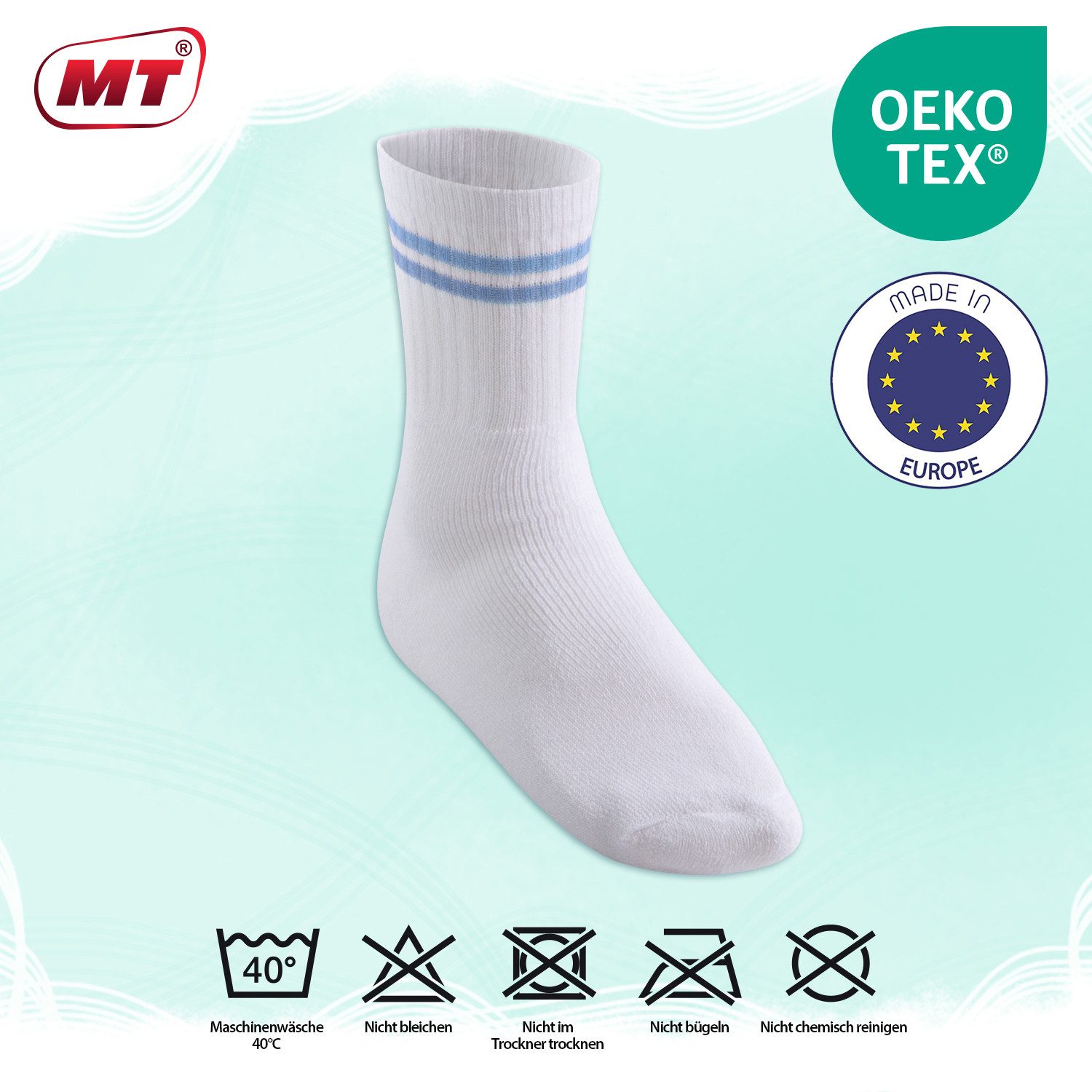 MT Tennissocken 8 Paar, 16 Paar Tennissocken für Damen & Herren (8-Paar)