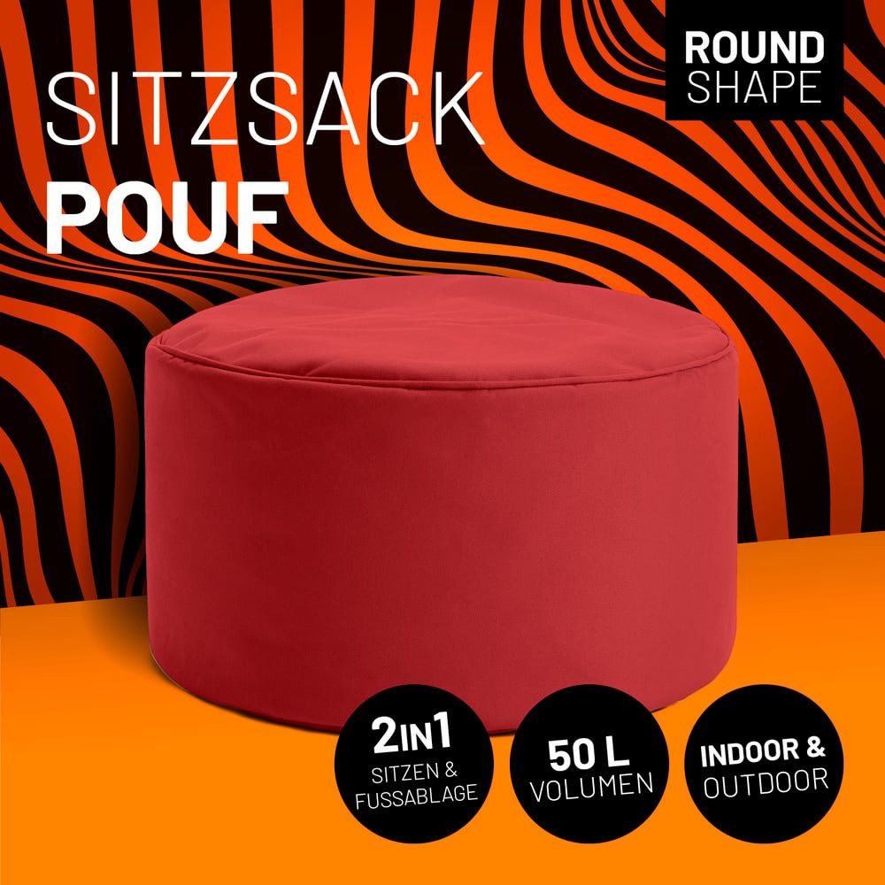 Lumaland Sitzsack Pouf 50L kompakt Hocker, günstig online kaufen