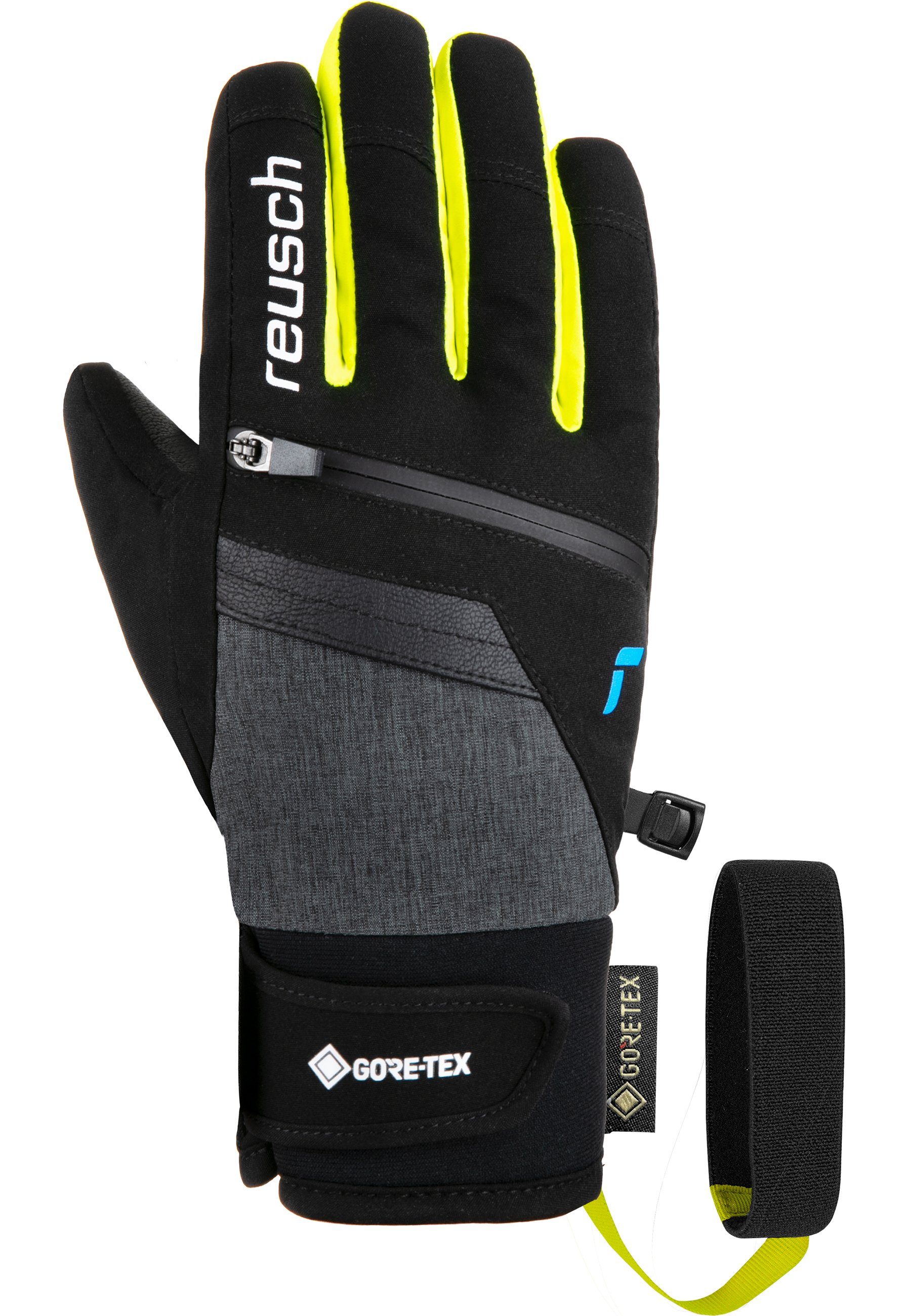 GORE-TEX Skihandschuhe Travis Junior in Design Reusch sportlichem schwarz-gelb