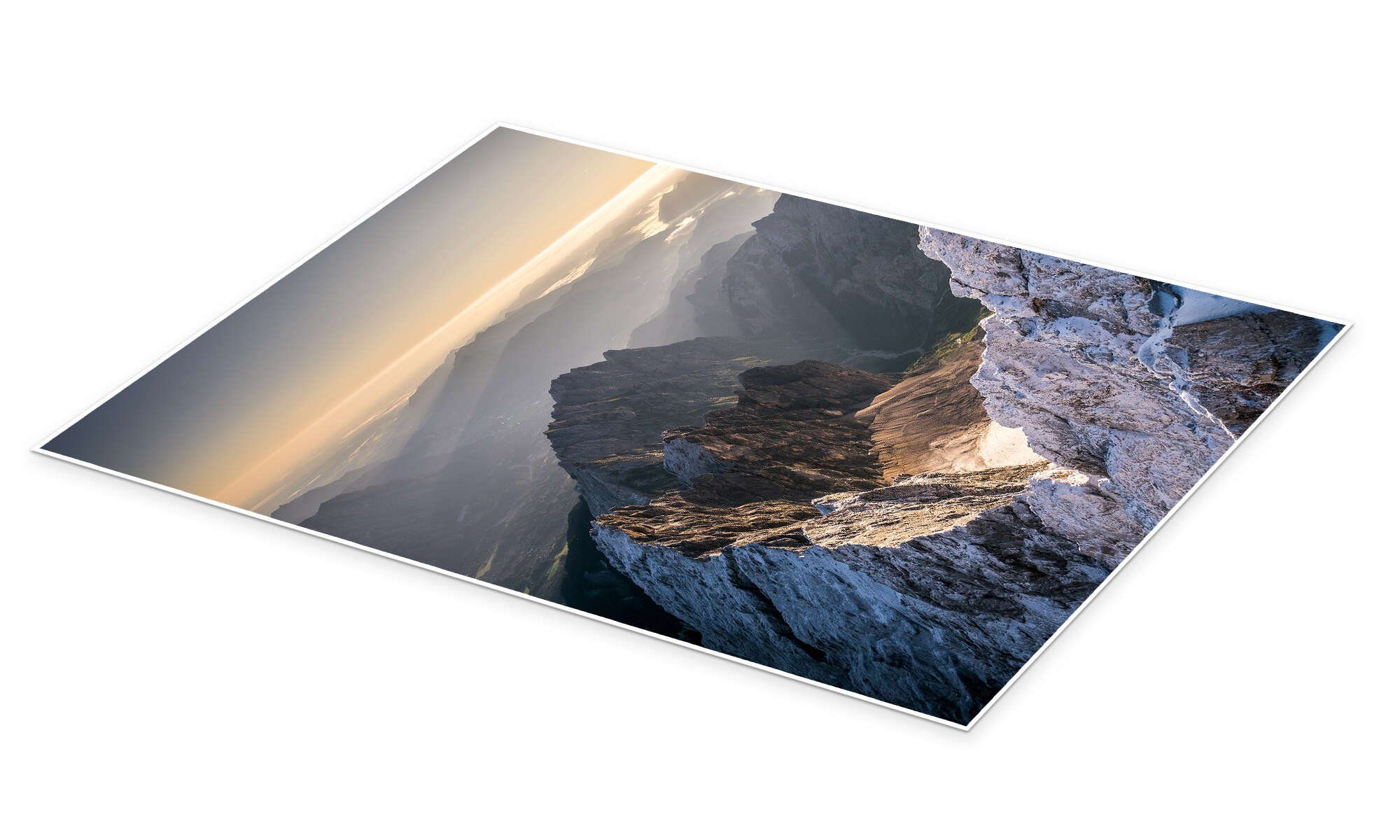 Posterlounge Wandbild Blick über die Alpen von der Zugspitze, Andreas Wonisch, erhältlich als Poster, Leinwandbild, Wandsticker oder Acrylglasbild