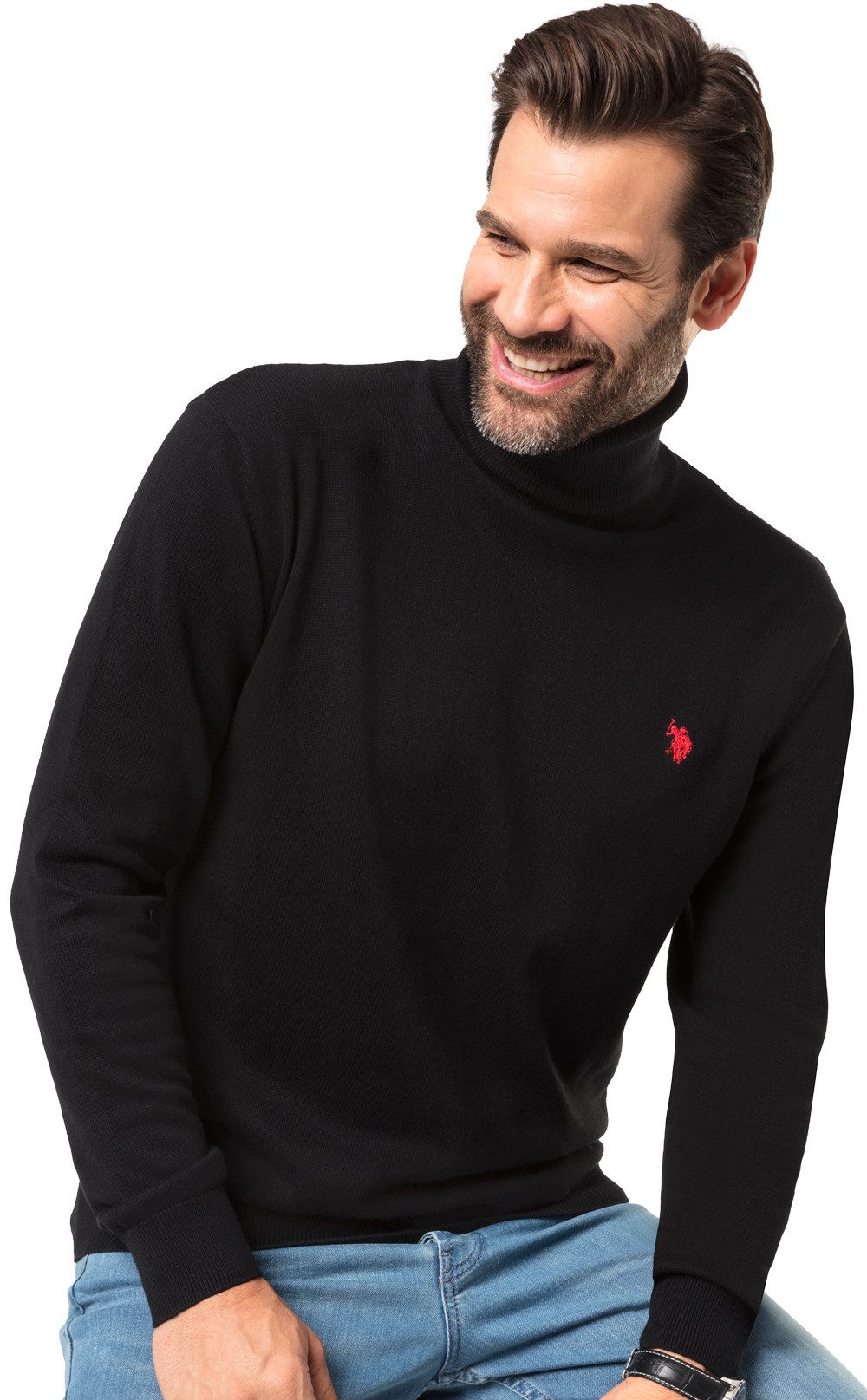U.S. Polo Assn. Rollkragenpullover höchster Tragekomfort dank 100 % Baumwolle – Bild 3 von 5