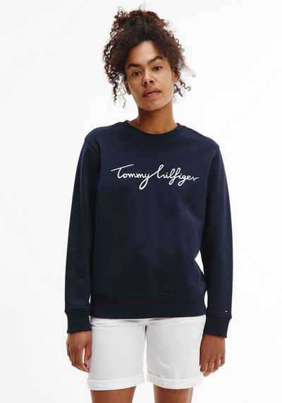 Tommy Hilfiger Sweatshirt »REGULAR GRAPHIC C-NK SWEATSHIRT« mit verspieltem Tommy Hilfiger Logo-Schriftzug