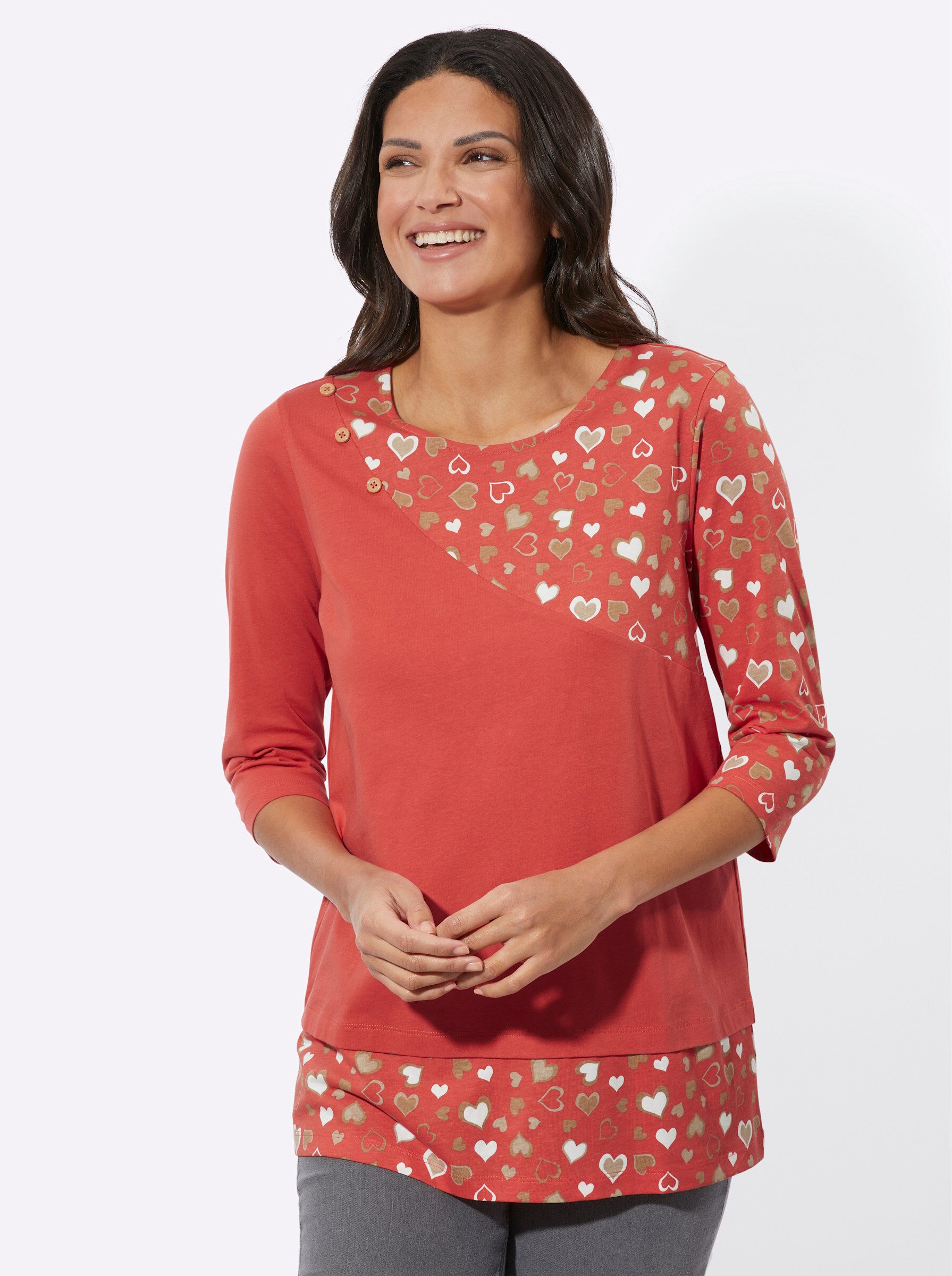 Sieh an! T-Shirt Longshirt 3/4-Arm