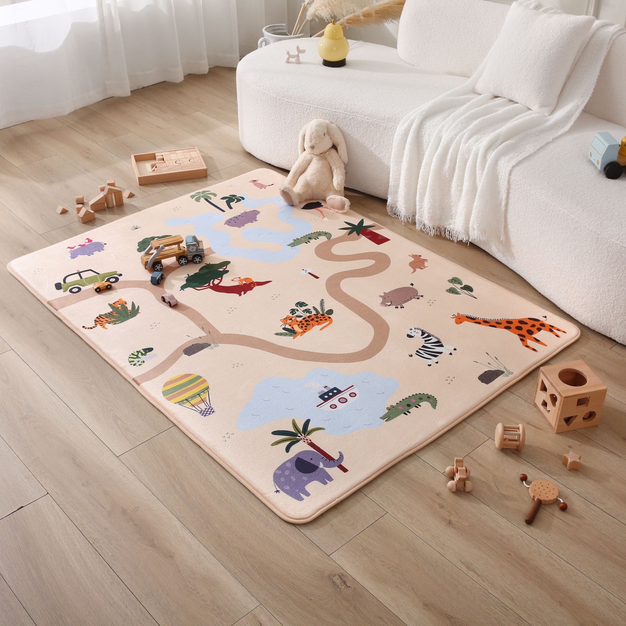Hakuna Matte Kinderteppich Wolkenweiche Spielmatte Baby 160x120x1,5cm – Kinderzimmer Teppich, Höhe: 15 mm, Leicht, Rutschfest, Waschbar