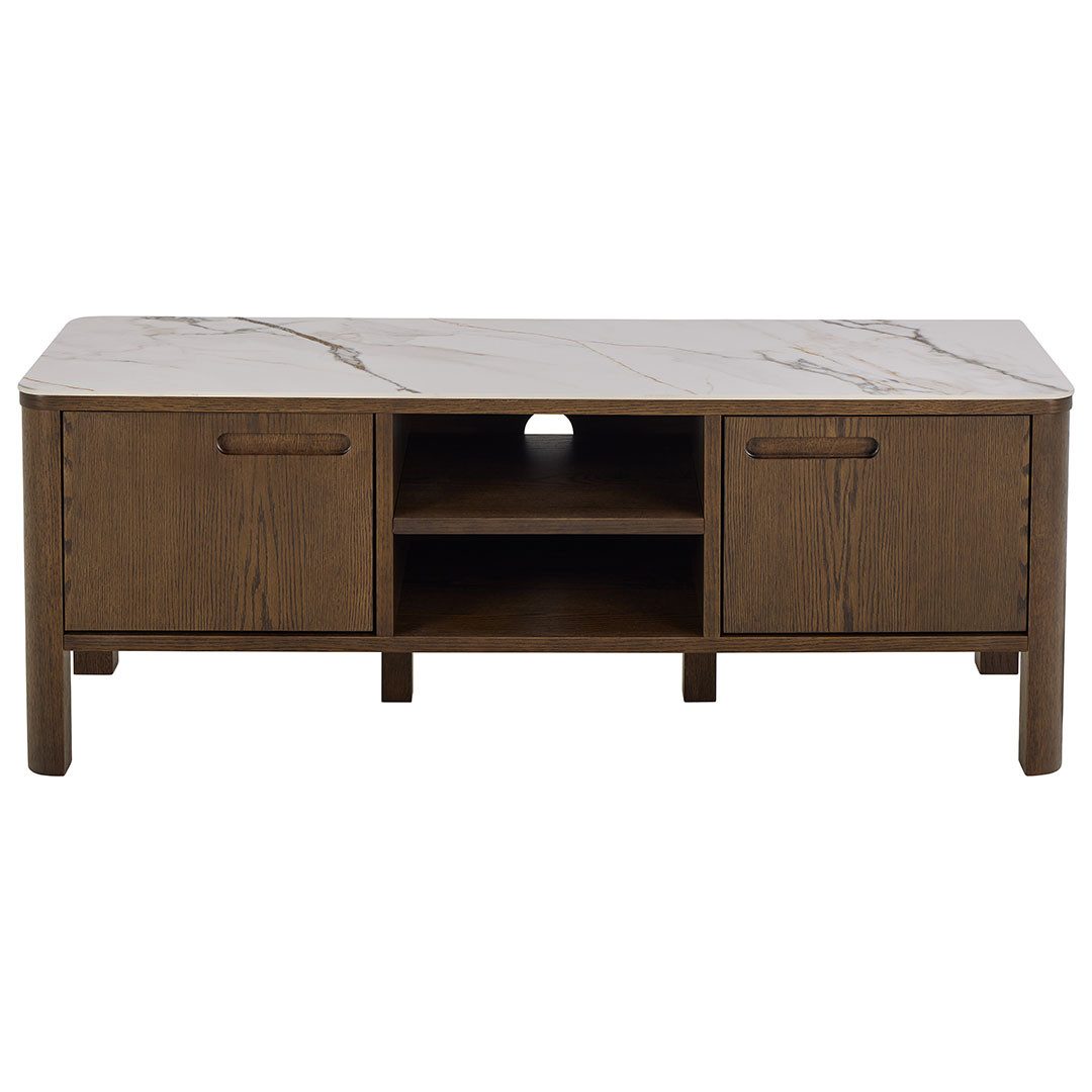 ACTONA GROUP TV-Bank Southampton TV Tisch 2 Türen, 2 Regale beige.
