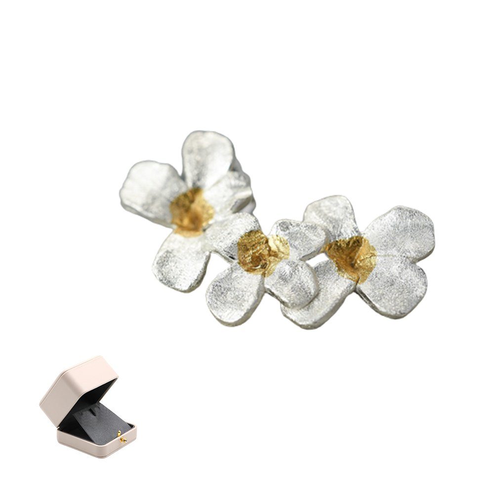 Silber Stil Gänseblümchen im Kleine Invanter Ohrhänger ländlichen Paar Ohrringe