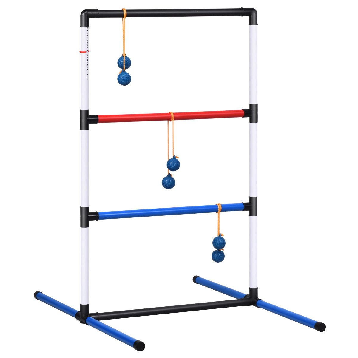 COSTWAY Stehleiter 2 TLG. Leitergolf Wurfspiel, mit Kugeln & Tragetasche