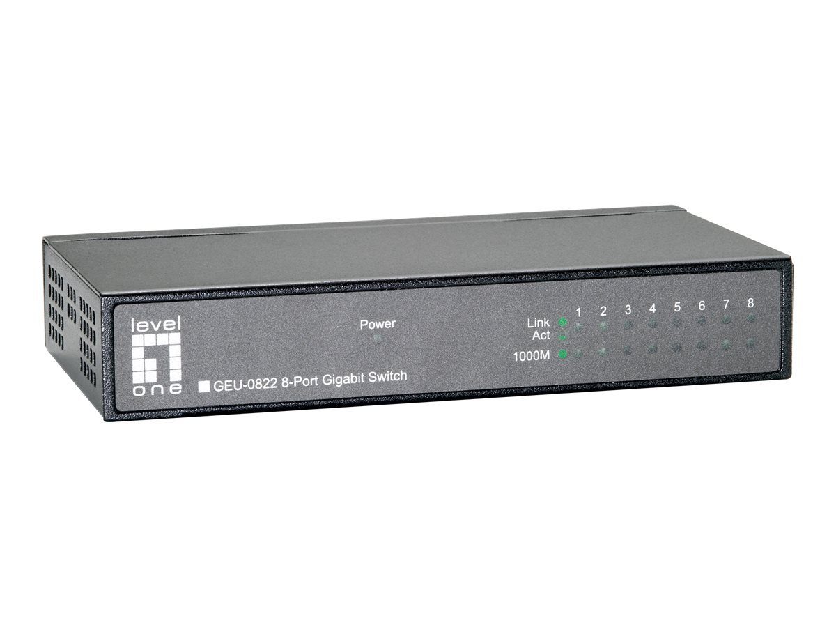 Levelone LEVEL Ethernet Switch Netzwerk-Switch ONE Gigabit GEU-08228-Port