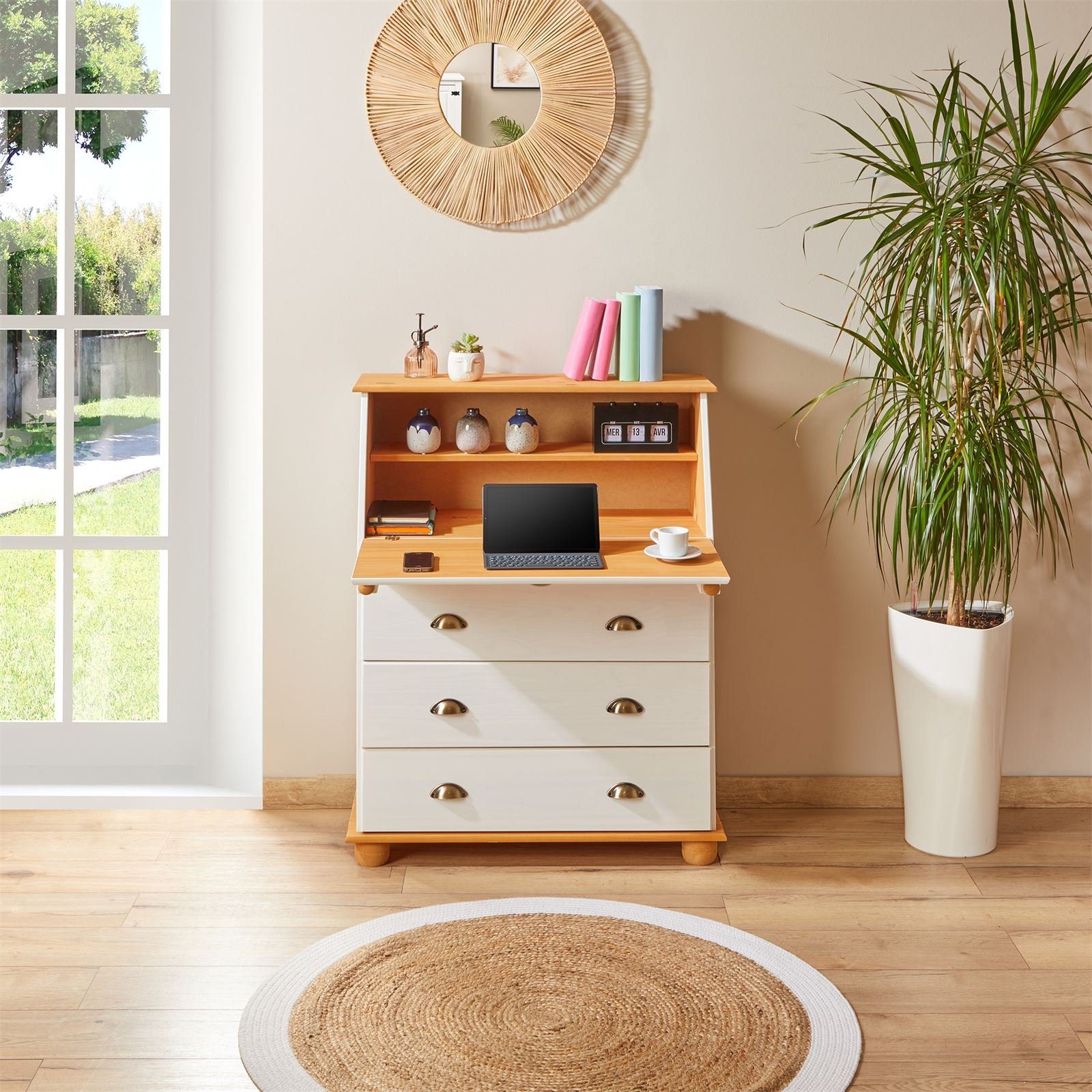 IDIMEX Sekretär GOMES, Sekretär Bürotisch Arbeitstisch mit Klappe 2 Fächer günstig online kaufen