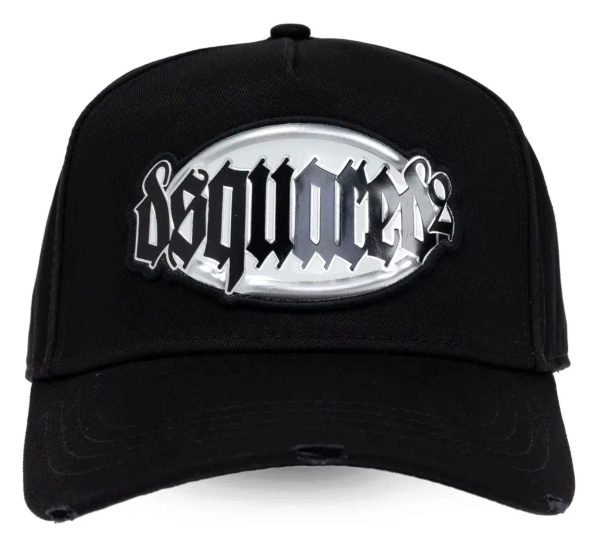 Dsquared2 Baseball Cap Gothic Icon Retro Basecap Cap Mütze Basebalkappe Unisex Großes Gothic Dsquared2 Logo (glänzend / 3D-Optik)
