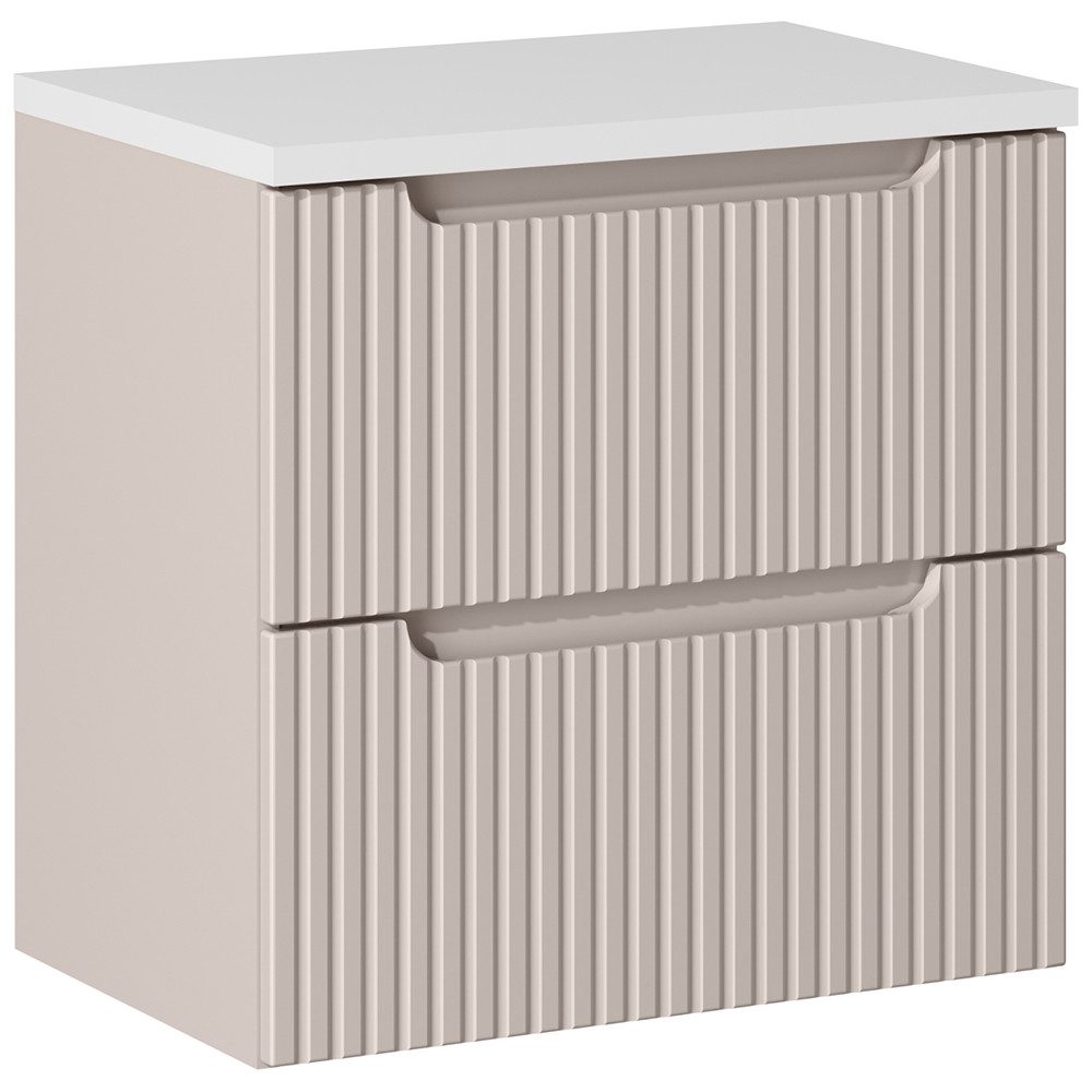 Lomadox Waschtischplatte NEWPORT-56-WHITE, Abdeckplatte, weiß, ca. 60x40cm – Bild 2 von 4