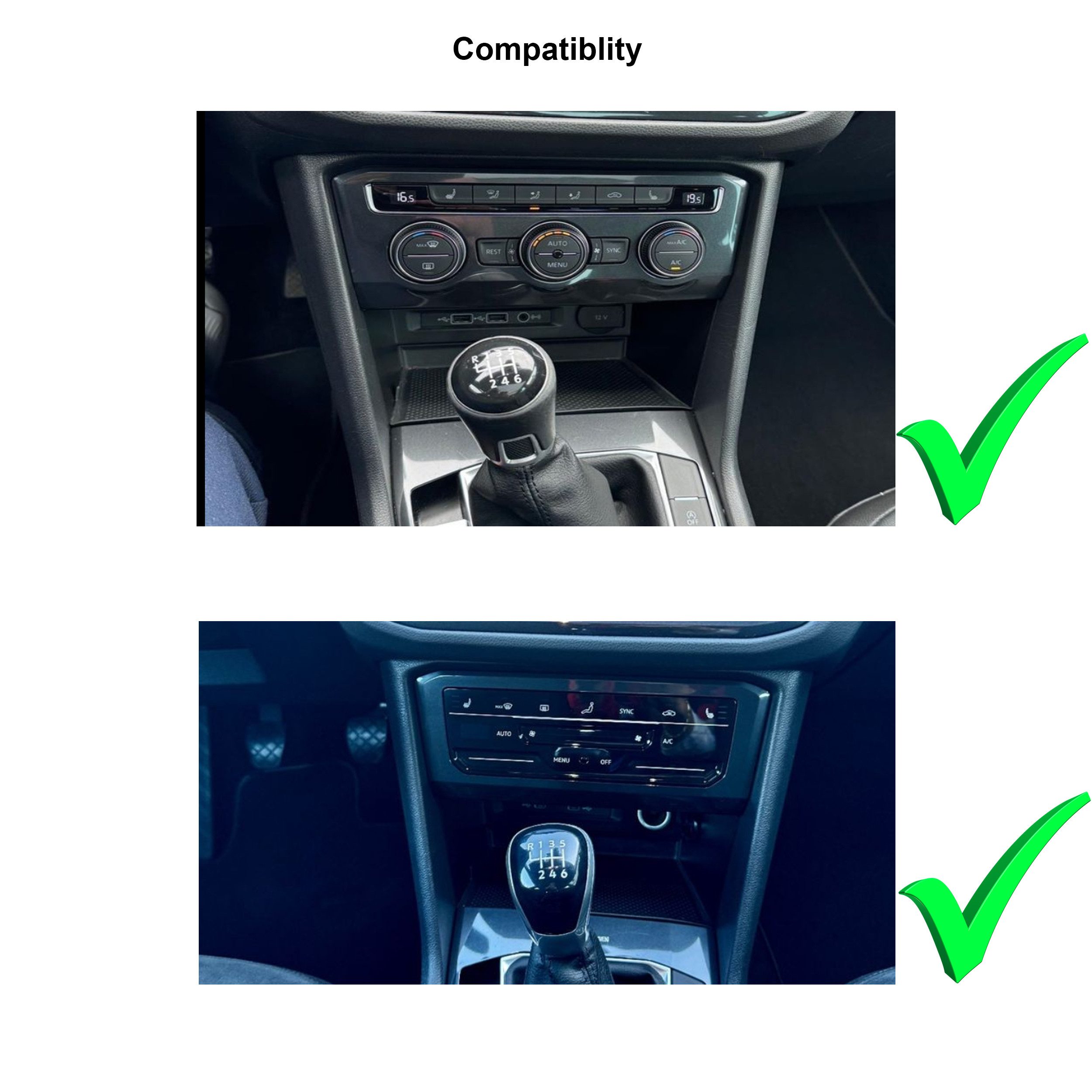 TAFFIO Tachometer Für VW Tiguan II AD1 6.9" Touch Digital Klimabedienteil Kontrollpanel