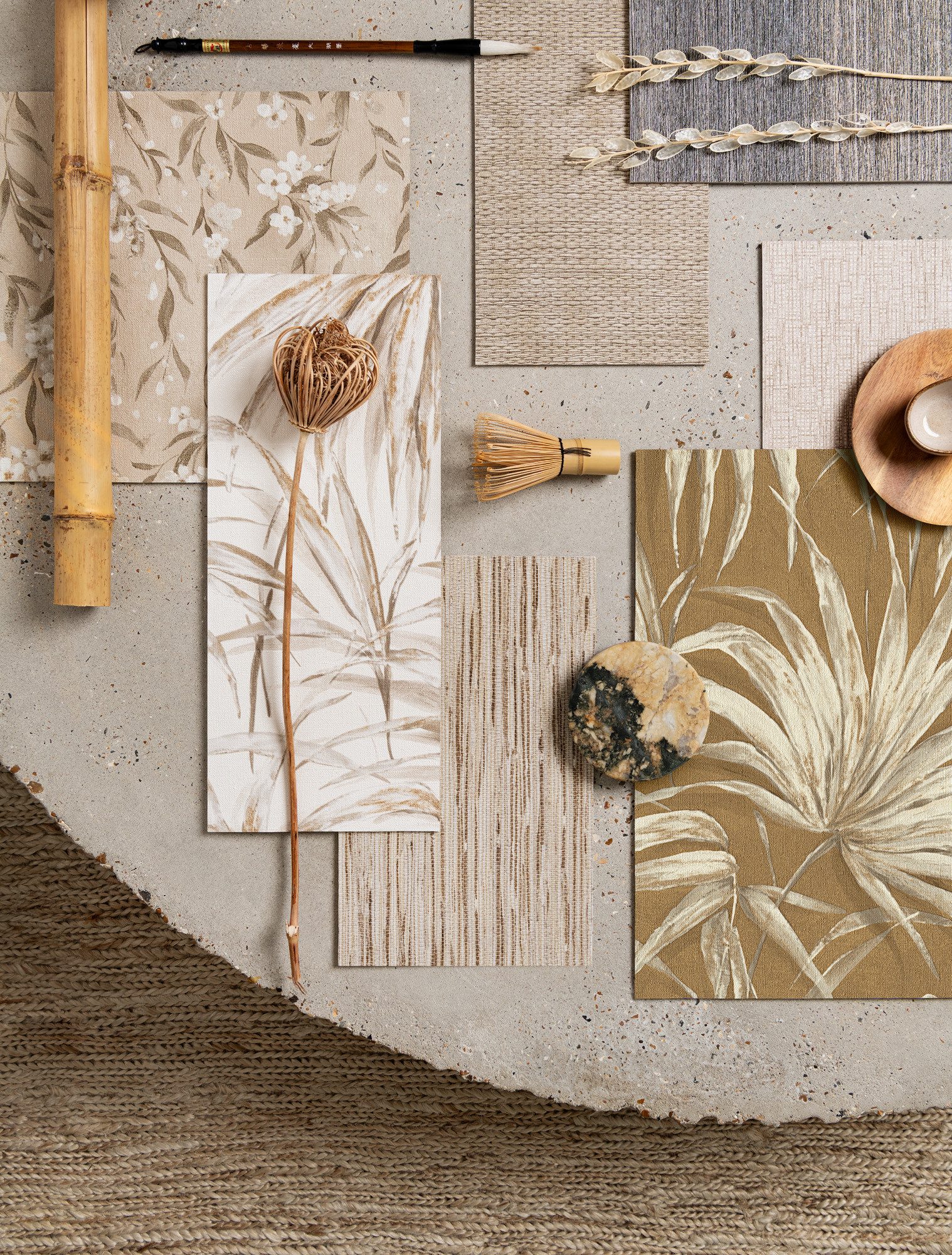 Rasch Vliestapete mit Kirschblüten in Beige - Vliestapete floral - Noble Zen, strukturiert, floral, natürlich, botanisch, geblümt, (1 Rolle, 1 St), Kirschblume
