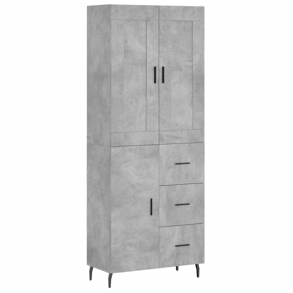 vidaXL Highboard Highboard Betongrau 69,5x34x180 cm günstig online kaufen