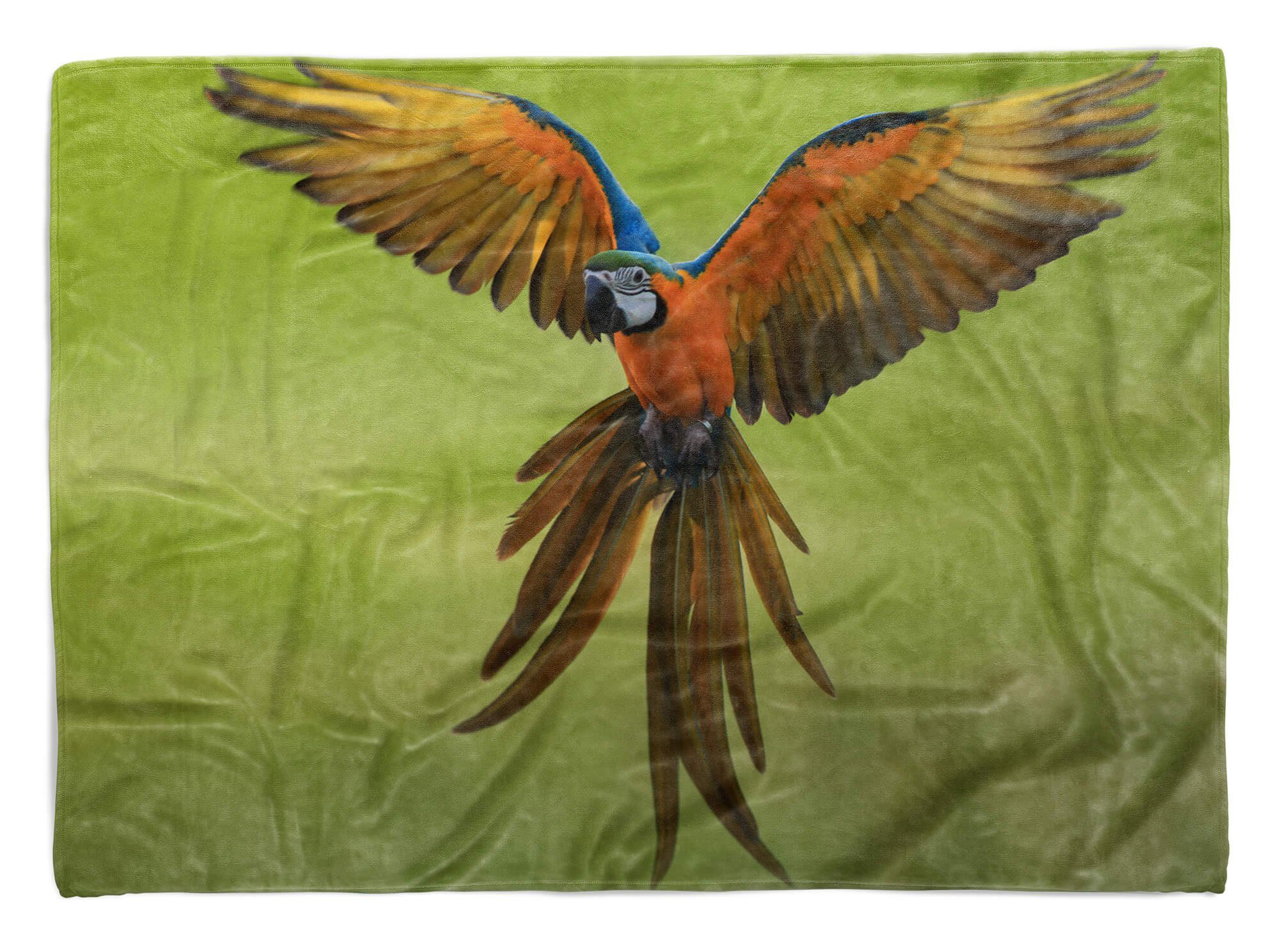 (1-St), Flug, Strandhandtuch Handtuch Papagei Handtücher mit Art Saunatuch Sinus Baumwolle-Polyester-Mix Tiermotiv Handtuch im Kuscheldecke