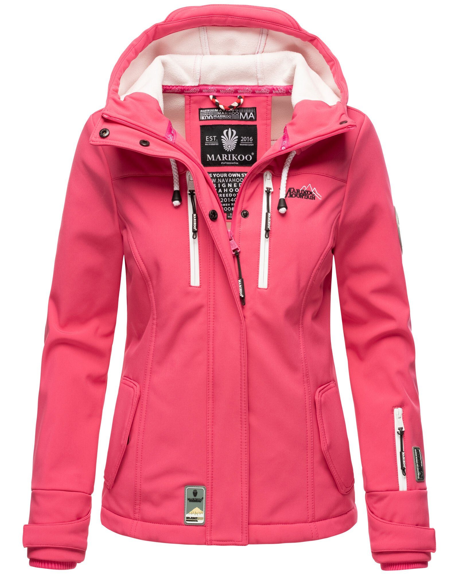 Marikoo Softshelljacke Kleine Zicke sportliche Funktionsjacke Pink