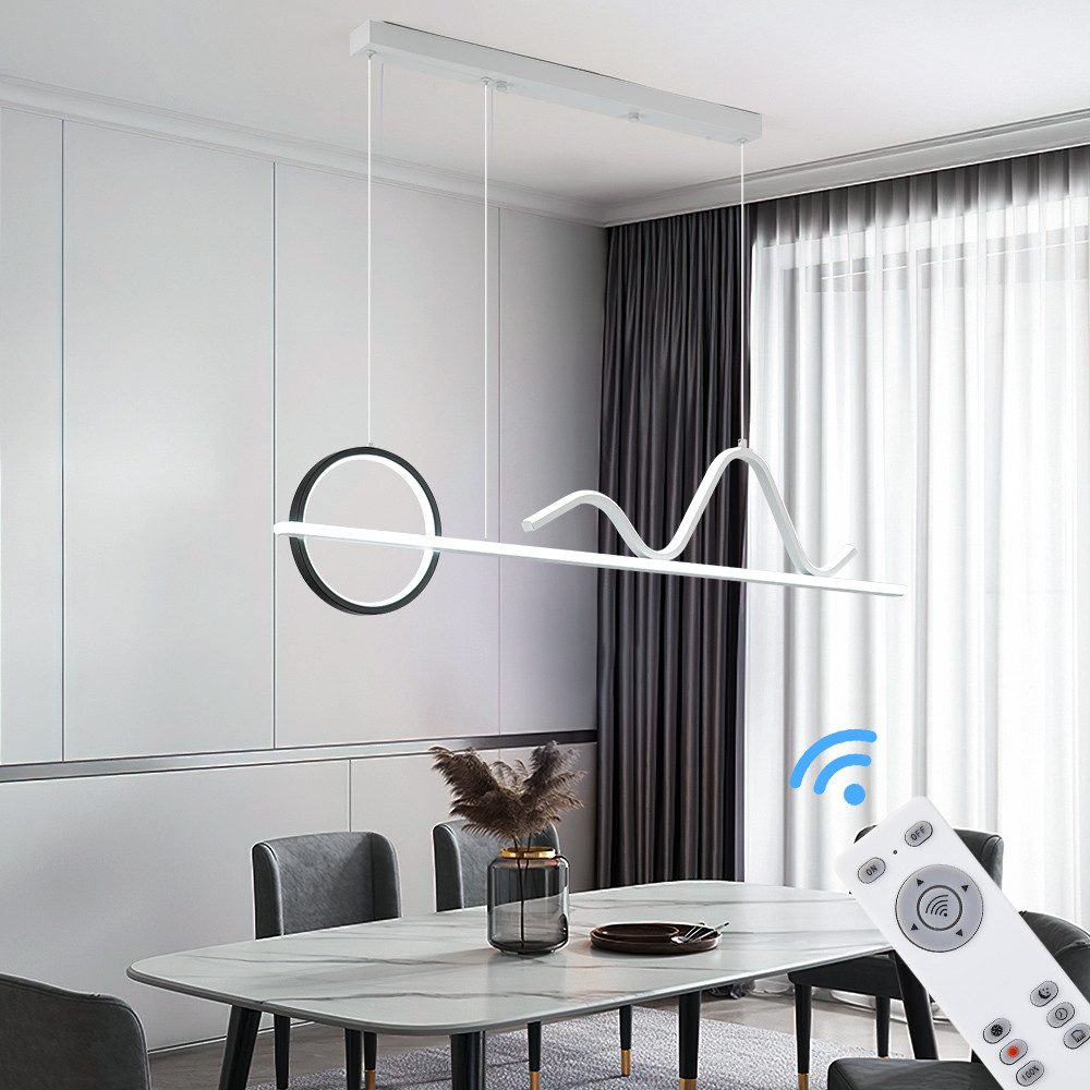 Eurohandisplay LED Pendelleuchte LED Pendelleuchte 2130 LED Hängelampe mit Fernbedienung, LED fest integriert, Warm- bis Kaltweiß, Mit Fernbedienung Lichtfarbe und Helligkeit einstellbar