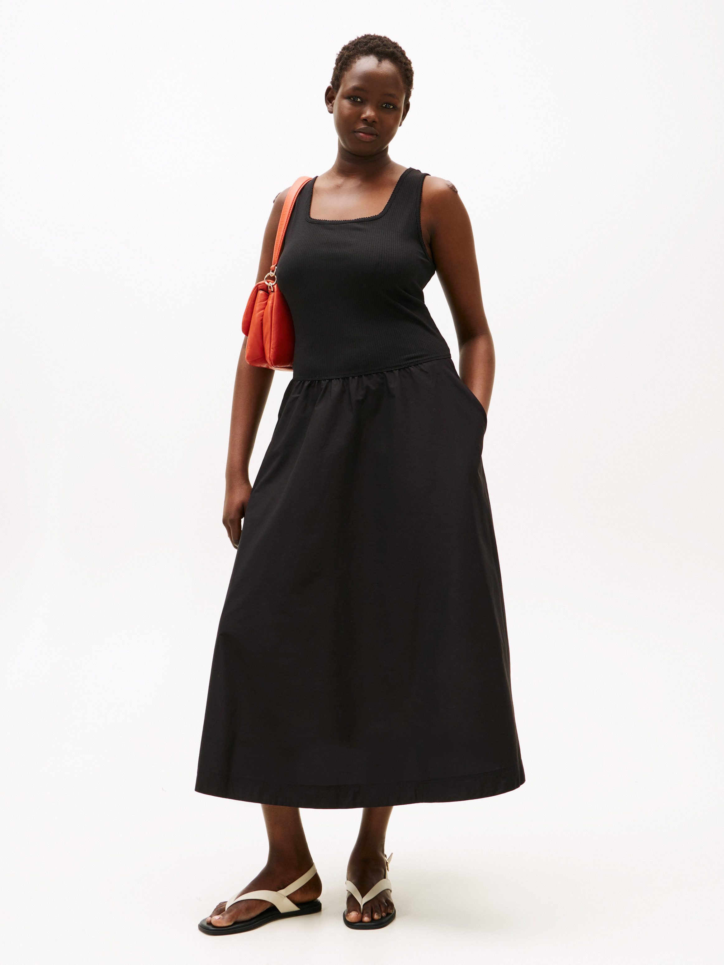 Tommy Hilfiger Curve Sommerkleid CRV 5X2 RIB MIDI MIX F&F DRS günstig online kaufen