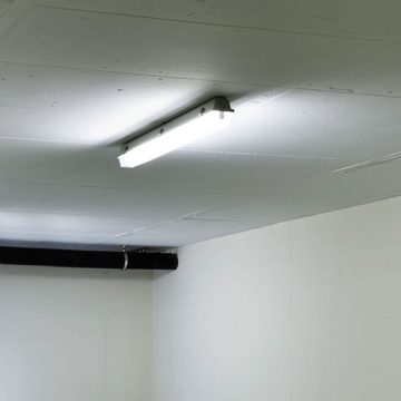 etc-shop LED Deckenleuchte, LED-Leuchtmittel fest verbaut, Neutralweiß, LED Feuchtraumleuchte 120 cm neutralweiß LED Werkstatt Deckenleuchte
