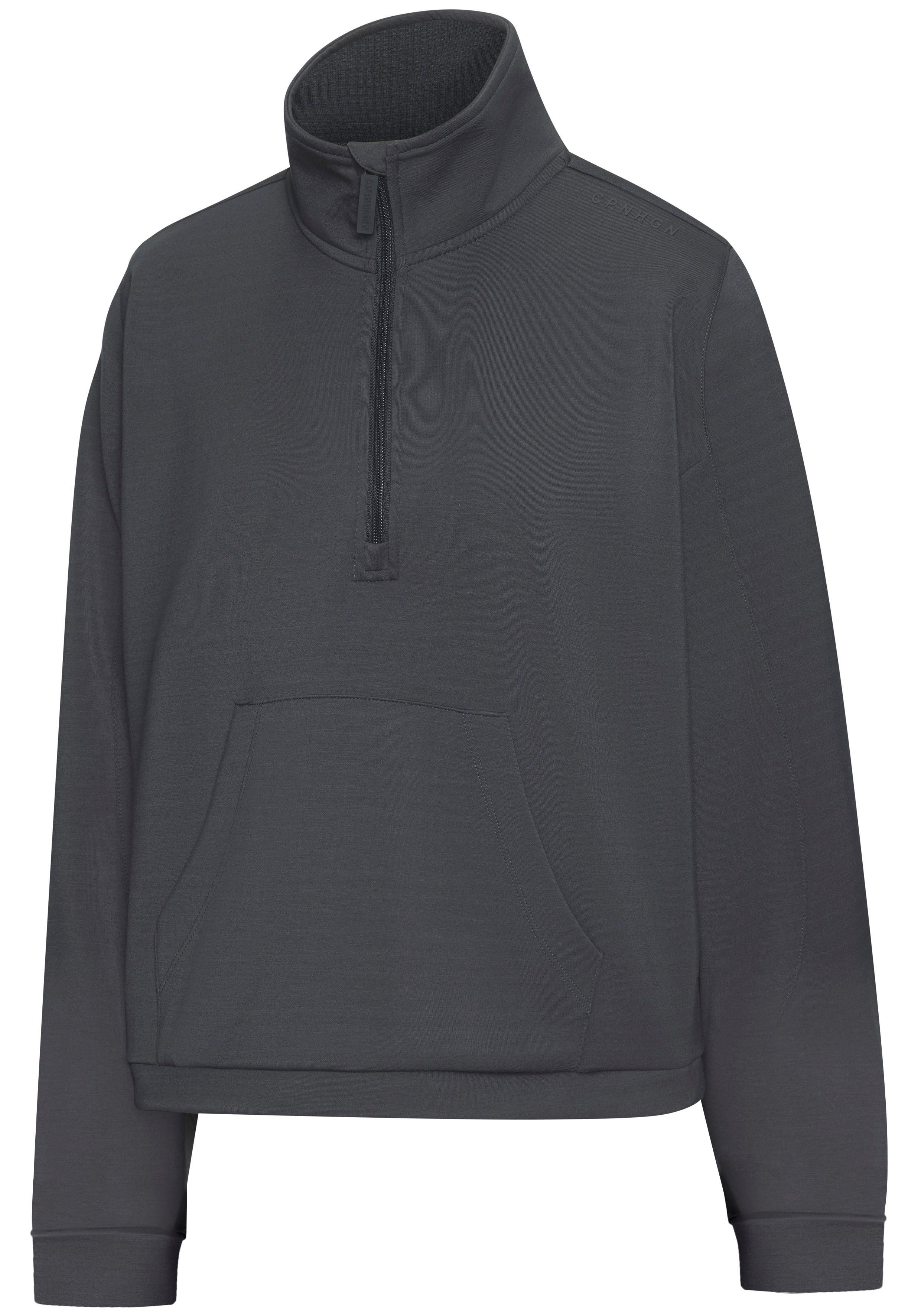 Copenhagen Studios Langarmshirt aus hochwertigem Material mit Stehkragen und Reißverschluss