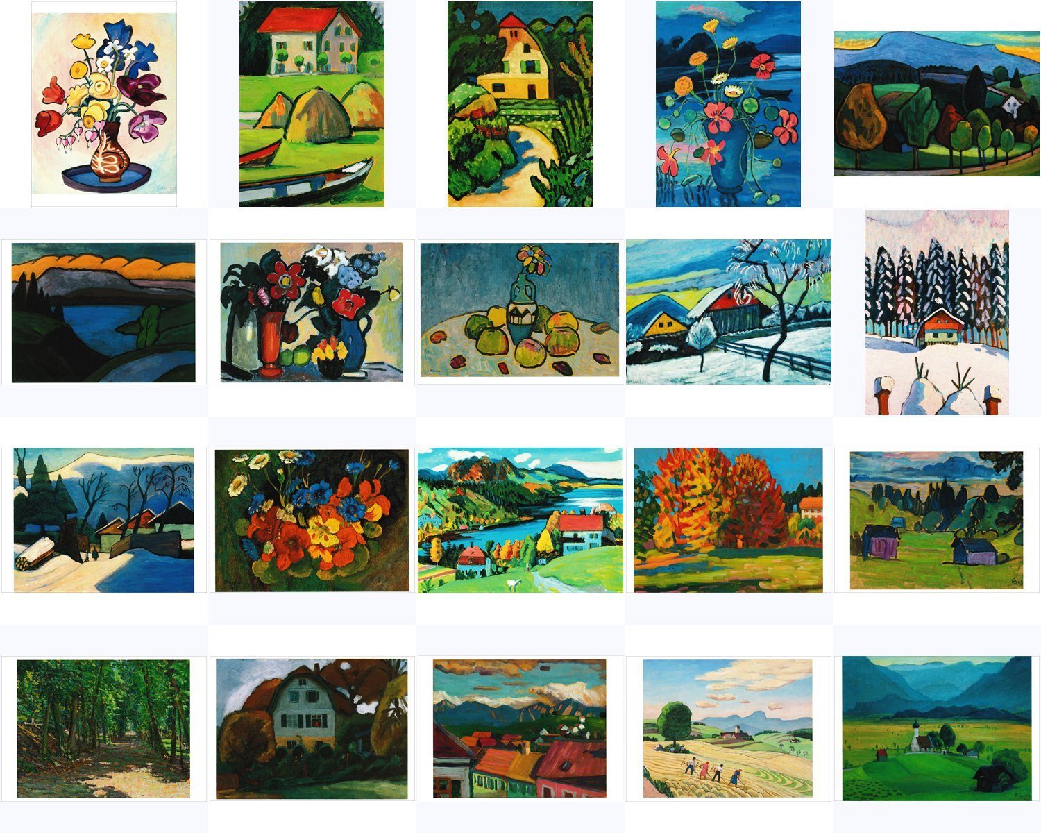 Postkarte Kunstkarten-Topseller-Set Gabriele Münter