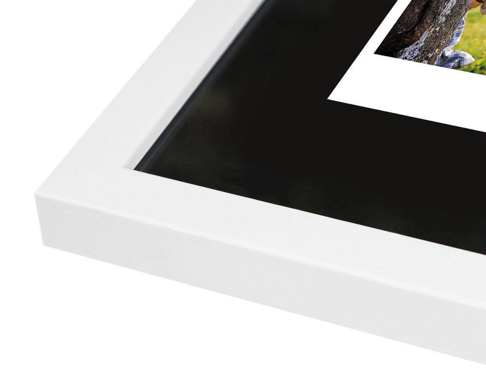 1 Bild, Mini im Modern WANDStyle Bilderrahmen H950, Weiß für Format, Intax
