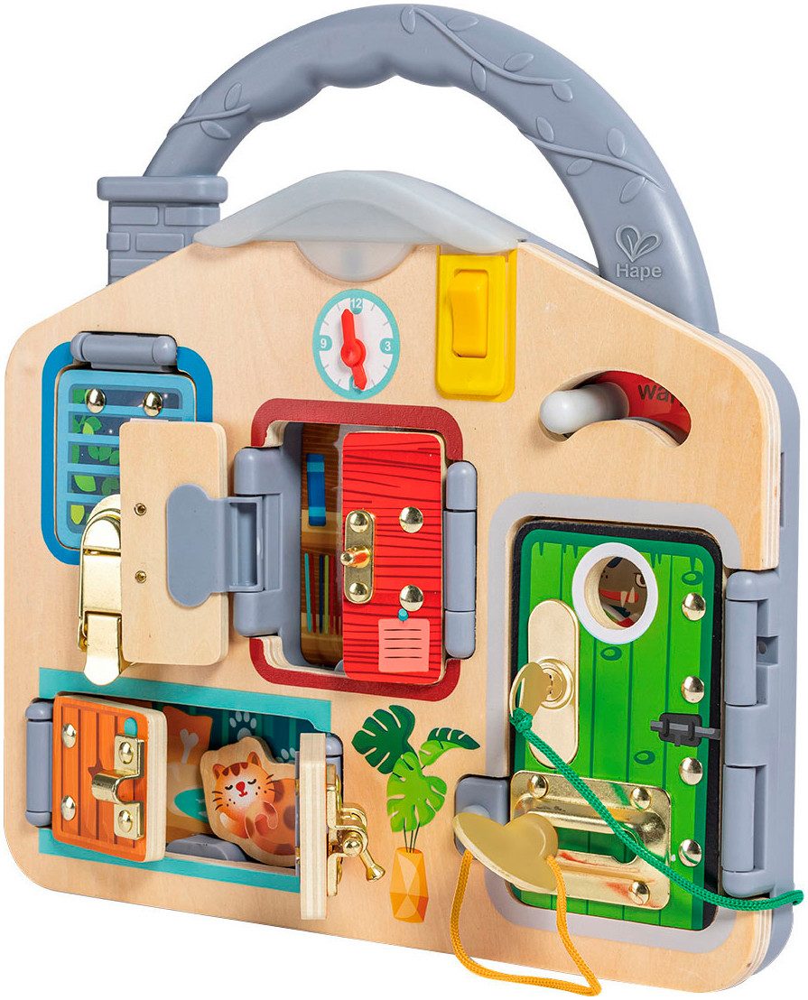 Hape Motorikbrett Игры-Tafel Schloss & Schlüssel, mit Lichtfunktion