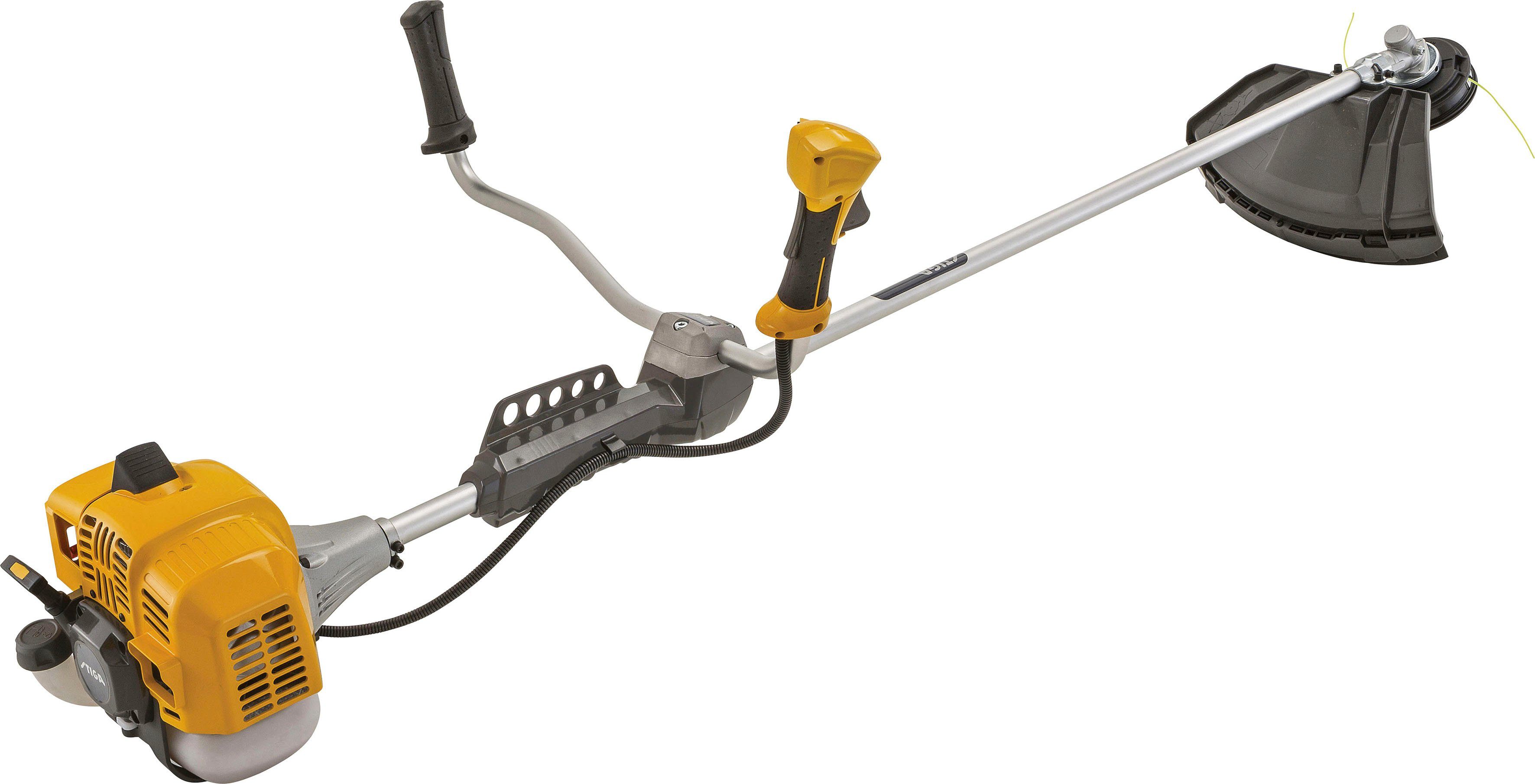 STIGA GARDEN Benzin-Motorsense BC 545 B, 25,5 cm Arbeitsbreite Messer, 45 cm Arbeitsbreite Faden, 42,7 cm³, Doppel-Faden, 3-T-Messer, Doppel-Tragegurt