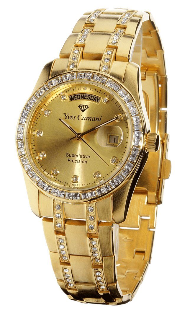 Yves Camani Quarzuhr AURON, Kratzfeste Mineralglas, 3 ATM, funktionaler Dat günstig online kaufen