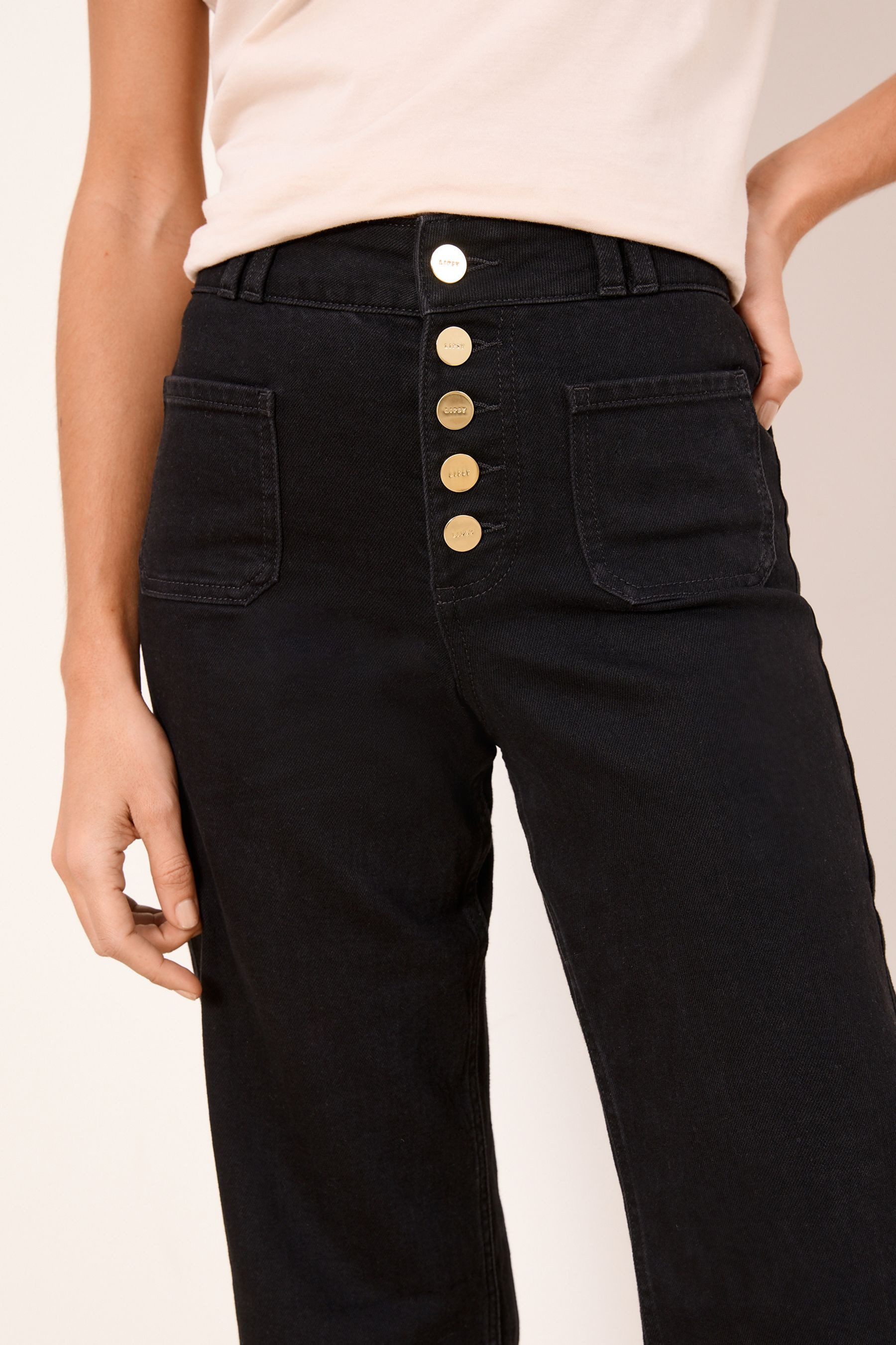 LIPSY Taillenjeans Lipsy Jeans mit aufgesetzter Tasche, Regular (1-tlg)