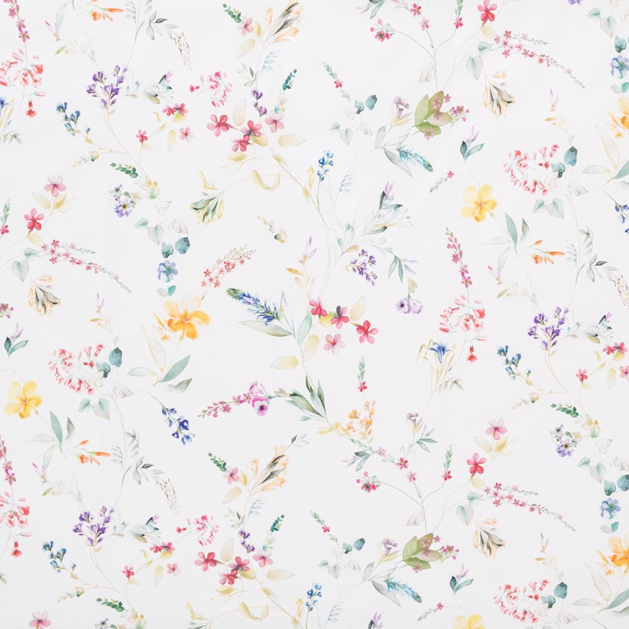 Estella Bettwäsche Estella Mako-Satin Bettwäsche 135x200 Karin Wiesenblumen Blüten weiß, Mako-Satin, 2 teilig, für Sommer und Winter