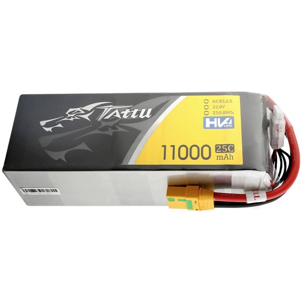 Akku Lipo 25C 6S1P Tattu 11000MAH Battery HV with 22.8V Pack