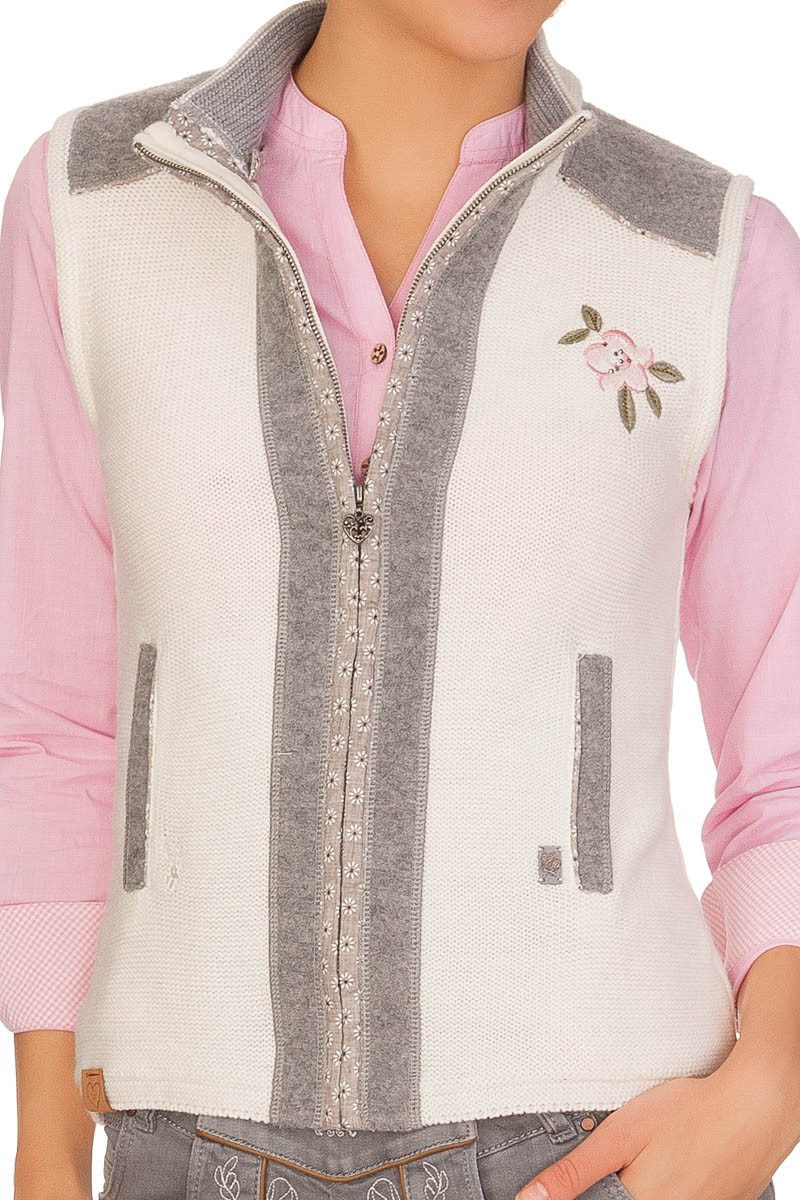 Spieth & Wensky Trachtenweste Trachtenweste Damen - GRAIN - wollweiß