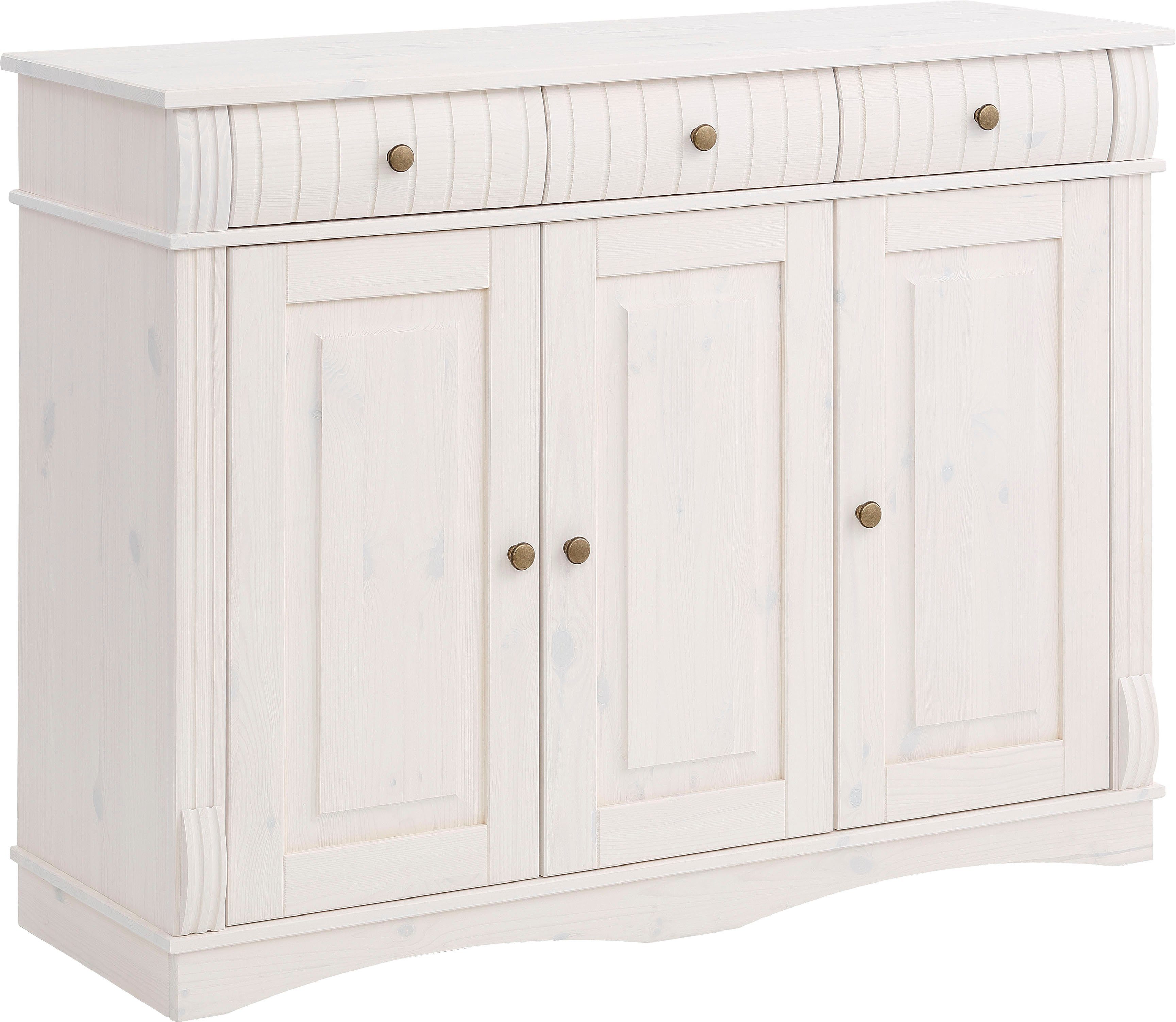 Home affaire Sideboard Teresa (Maße (B/T/H): 118/40/90 cm), Kommode, 3-türi günstig online kaufen