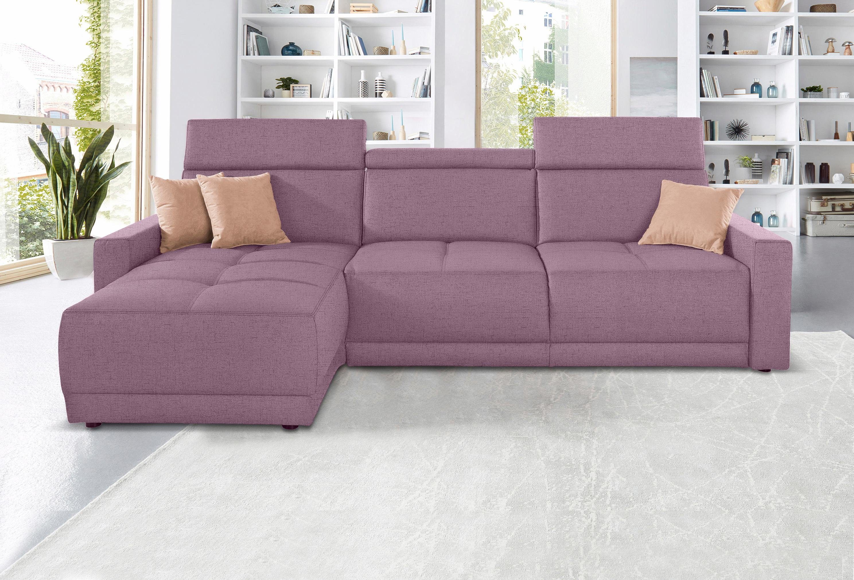 DOMO collection Ecksofa "Ava mit moderner Sitzheftung & toller Doppelnaht, günstig online kaufen