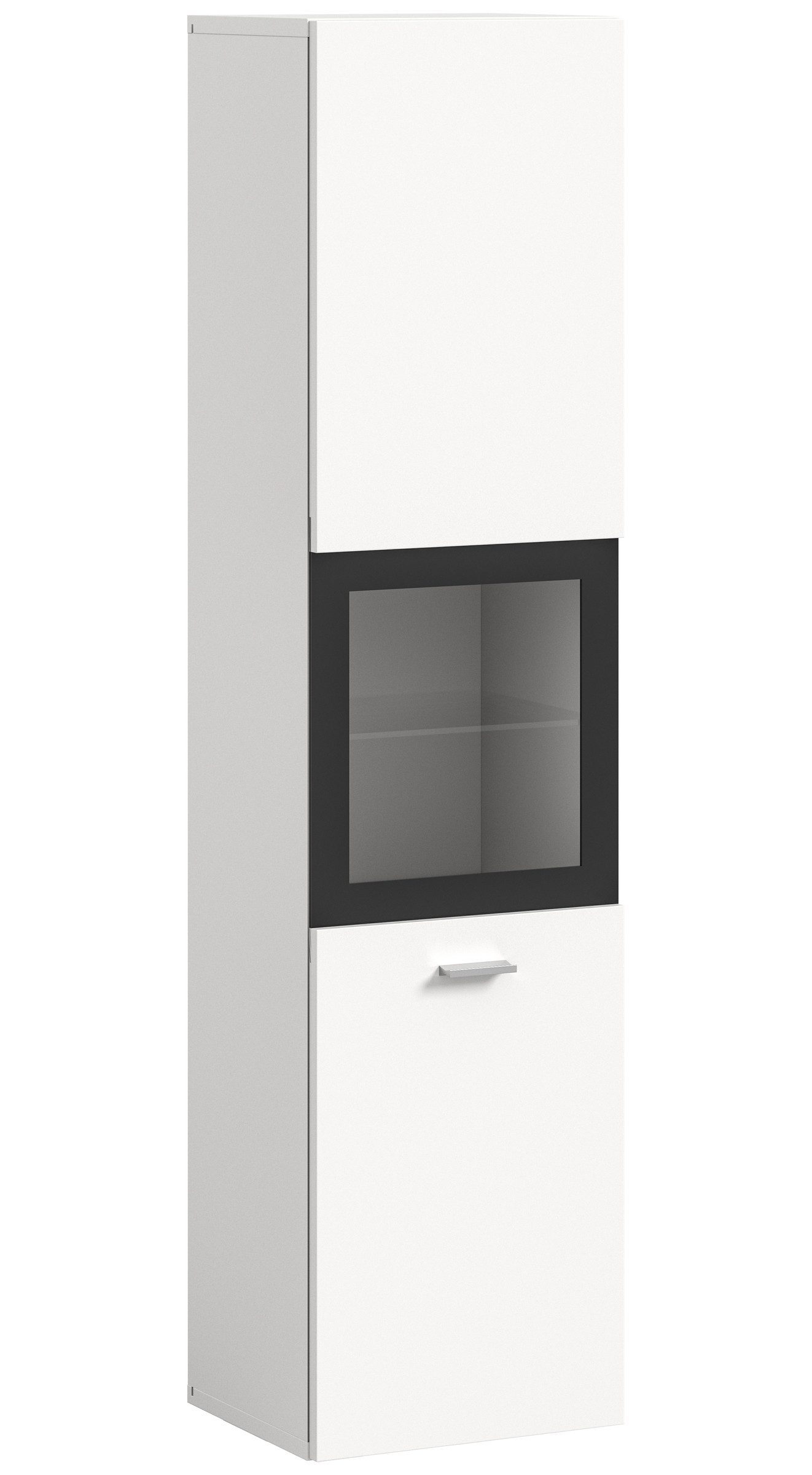 xonox.home Hochschrank in Weiß - 30x125x29cm (BxHxT)