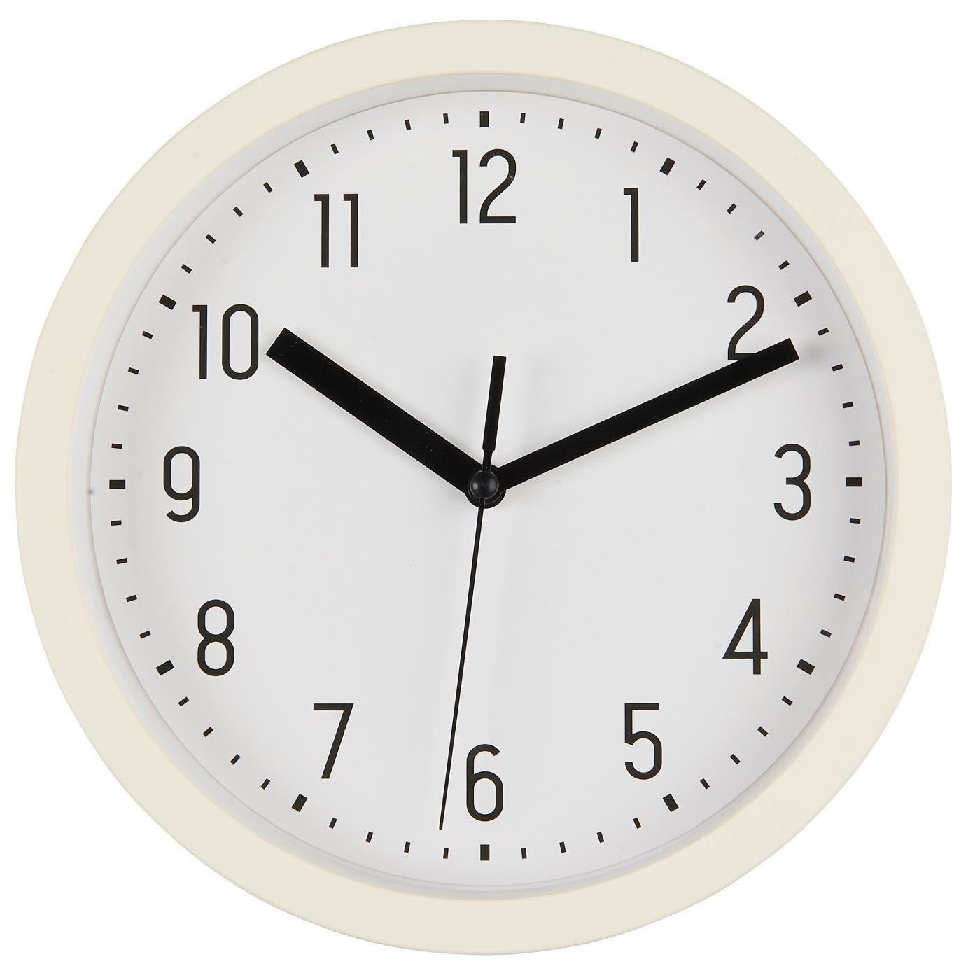 LS-LebenStil Wanduhr IB Laursen Nostalgische Metall Küchenuhr Weiß 20cm Vintage Bürouhr (Schlafzimmer Flur Büro Küche Wohnzimmer leise mit großen Ziffern)